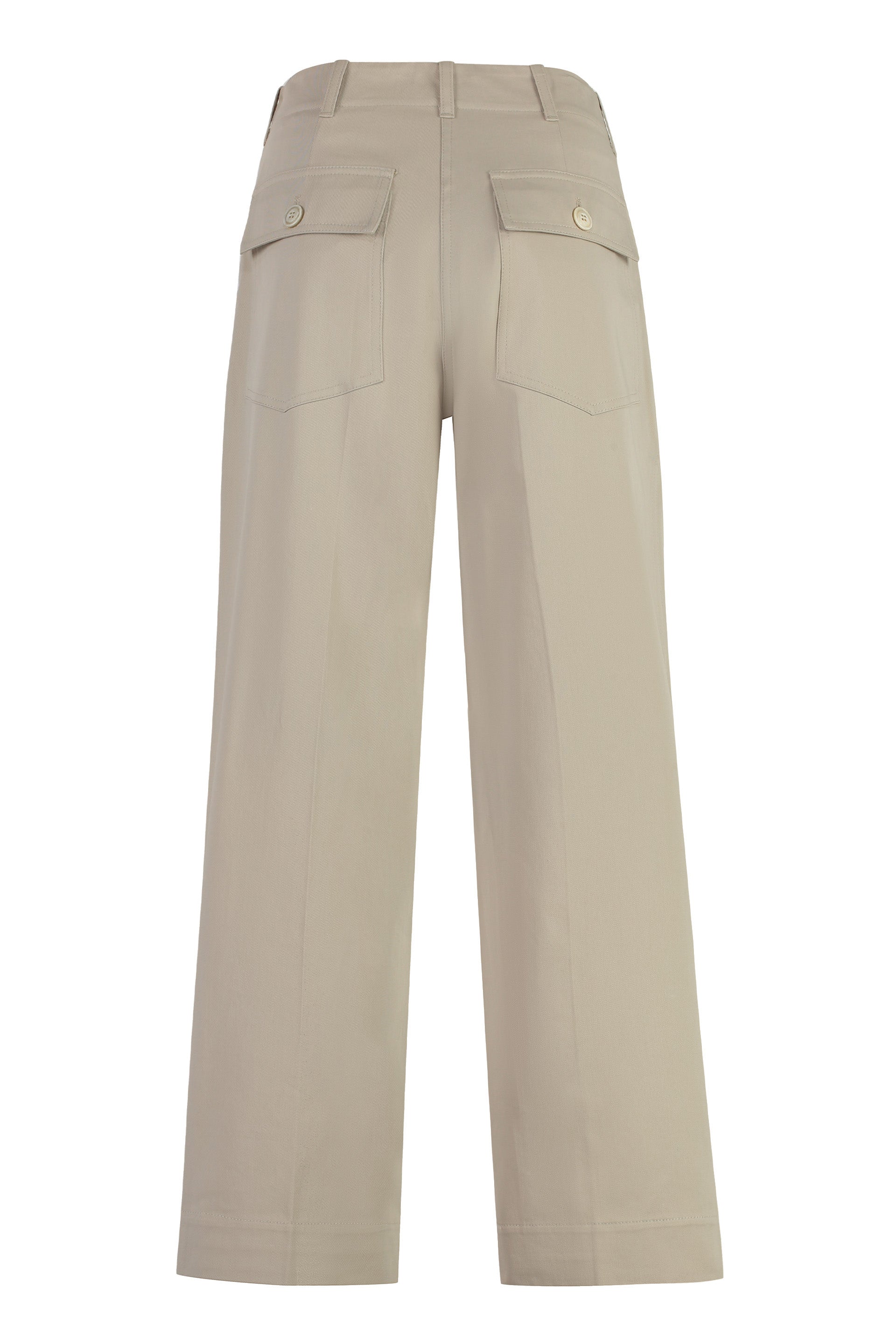 Cotton cropped trousers