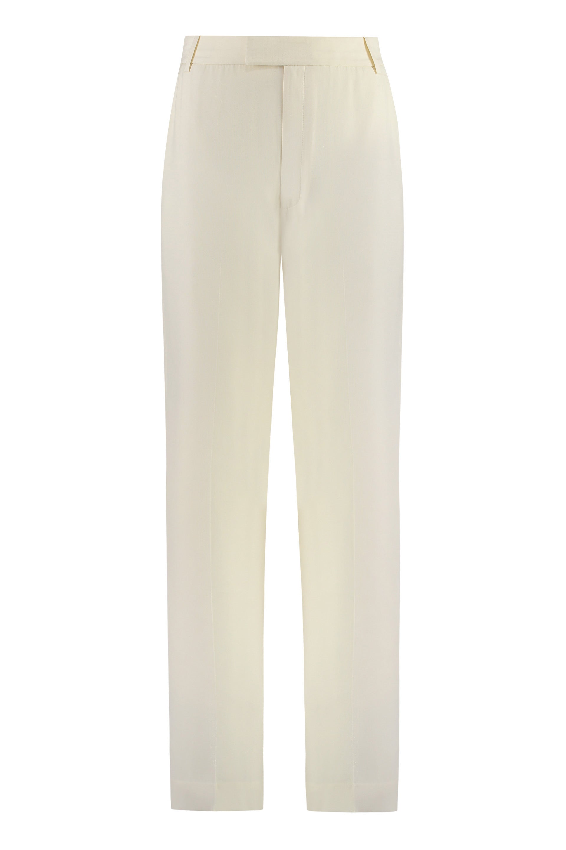 High-waist wide-leg trousers