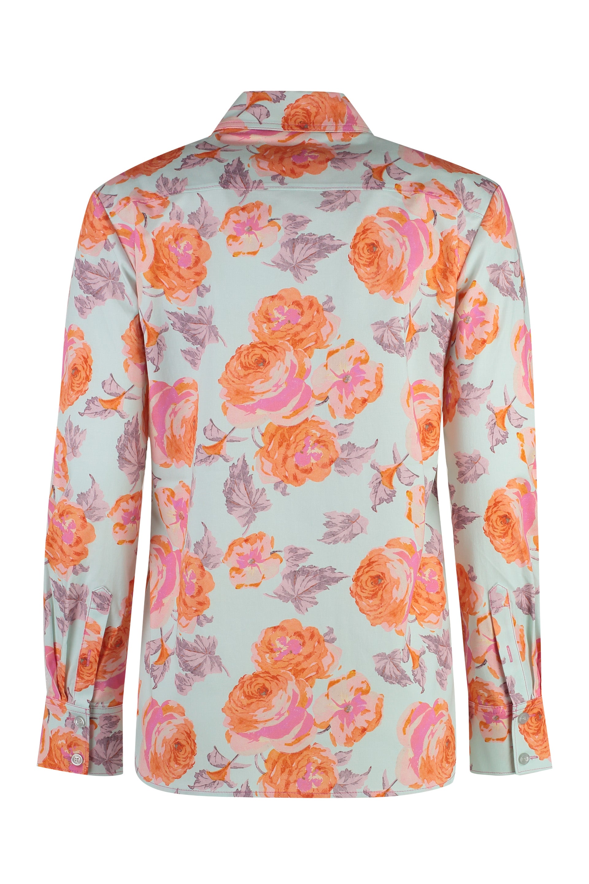 Floral print cotton shirt