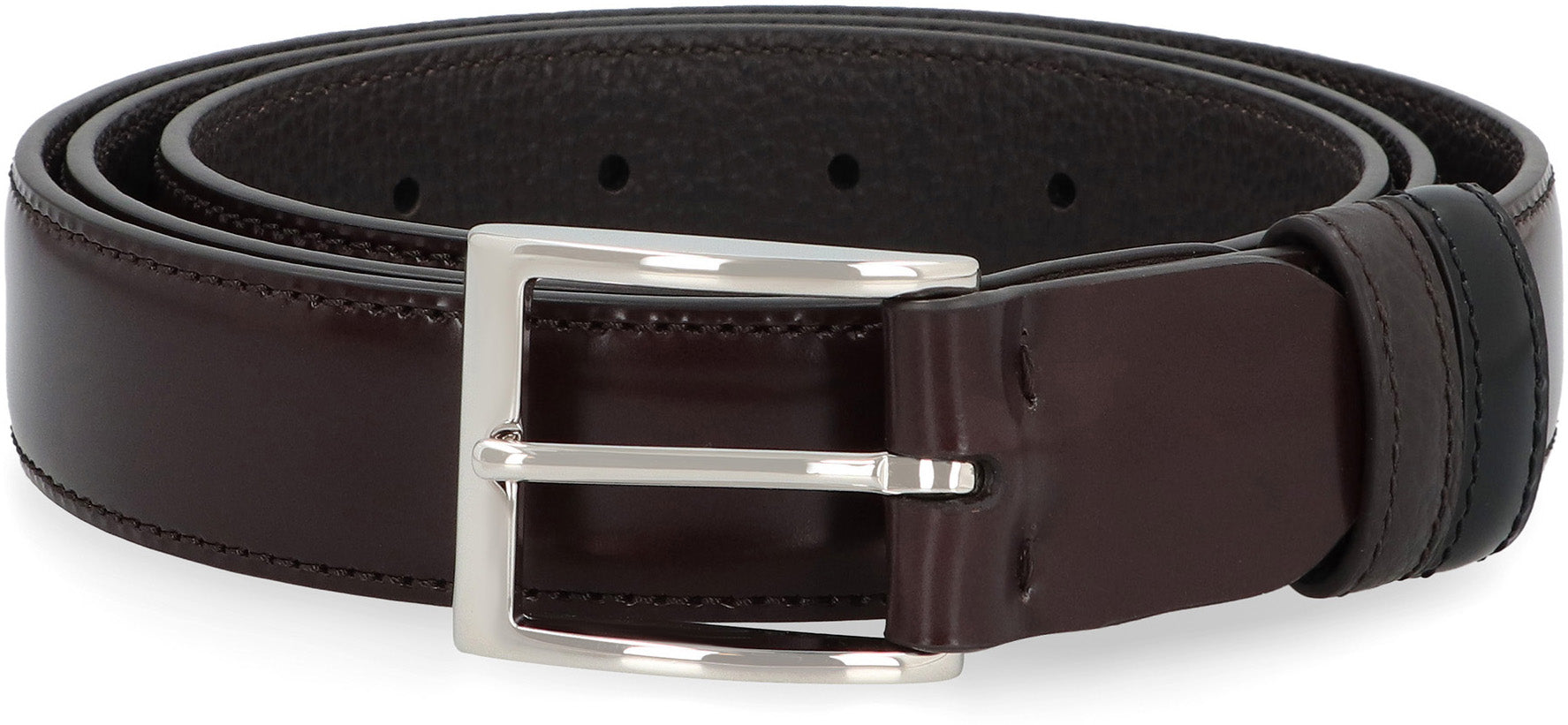 Reversible leather belt