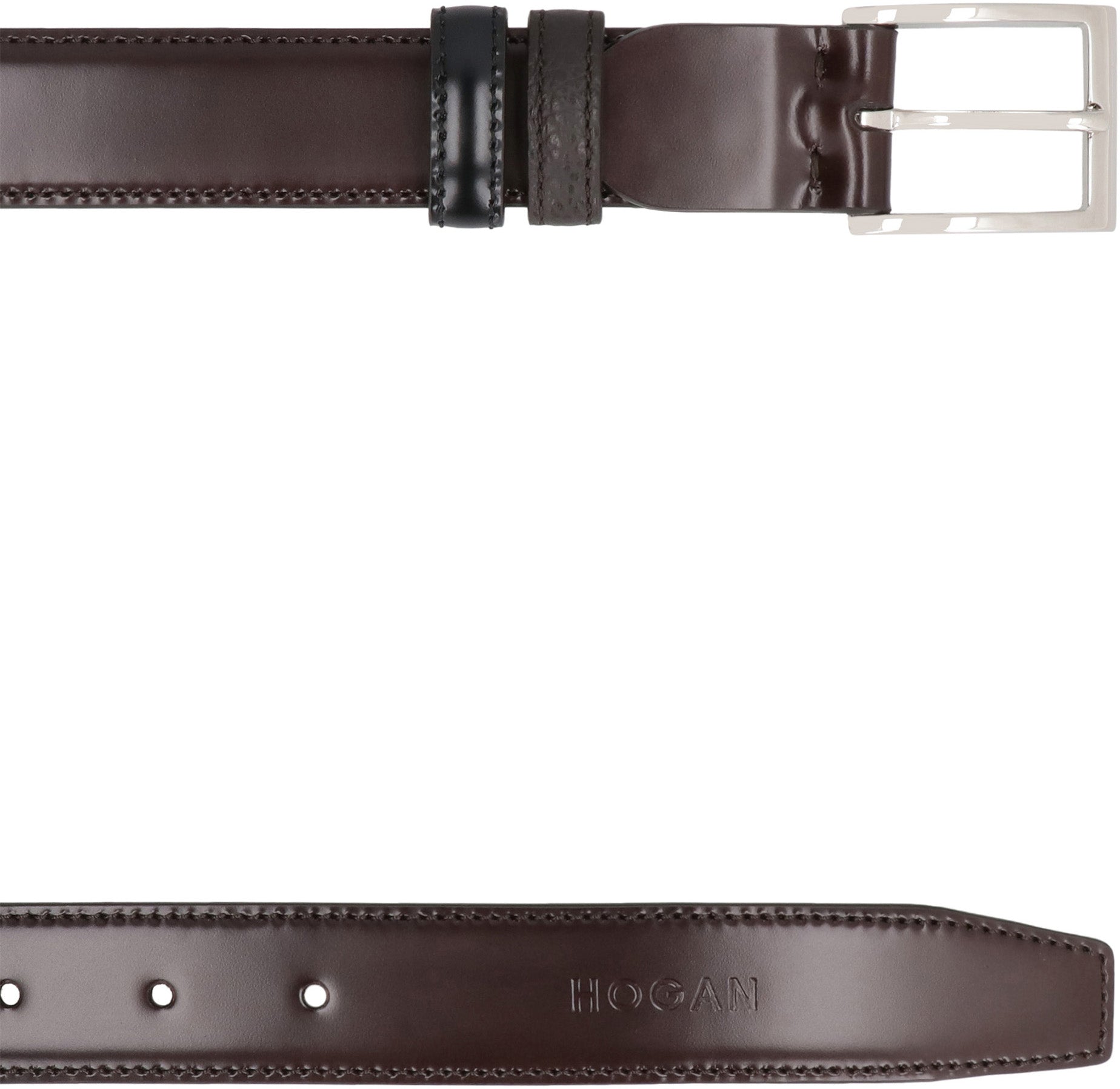 Reversible leather belt