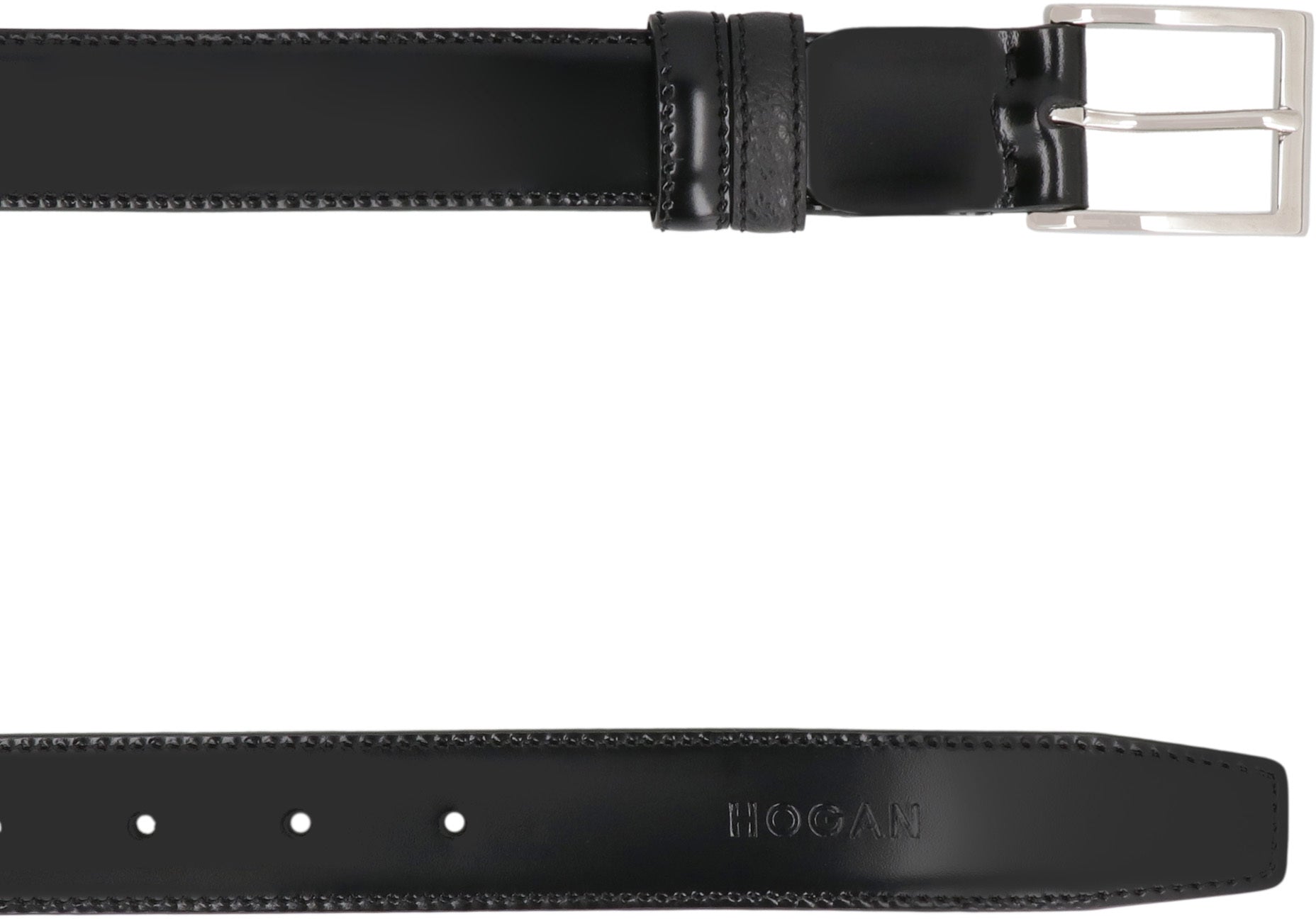 Reversible leather belt