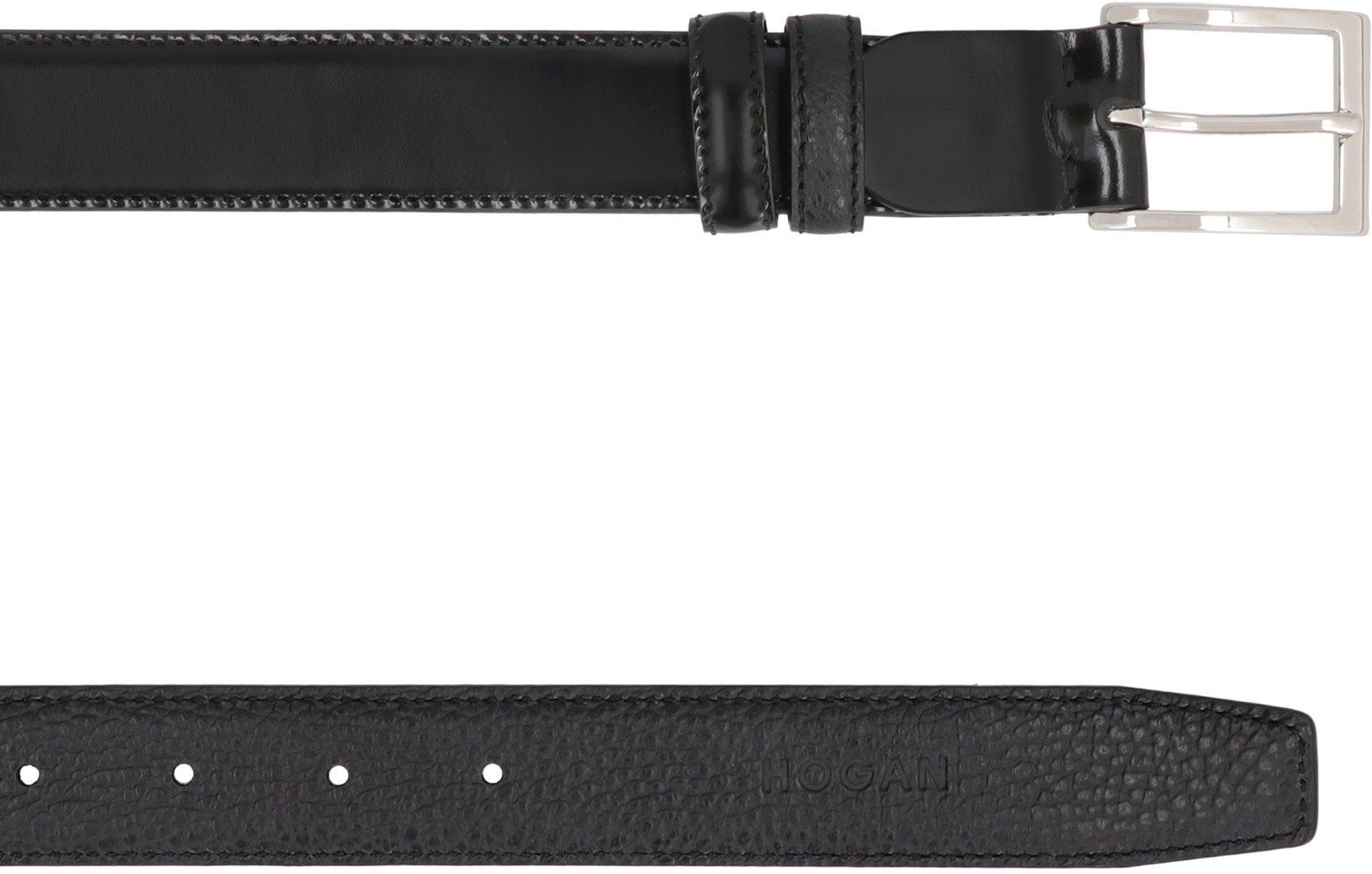 Reversible leather belt