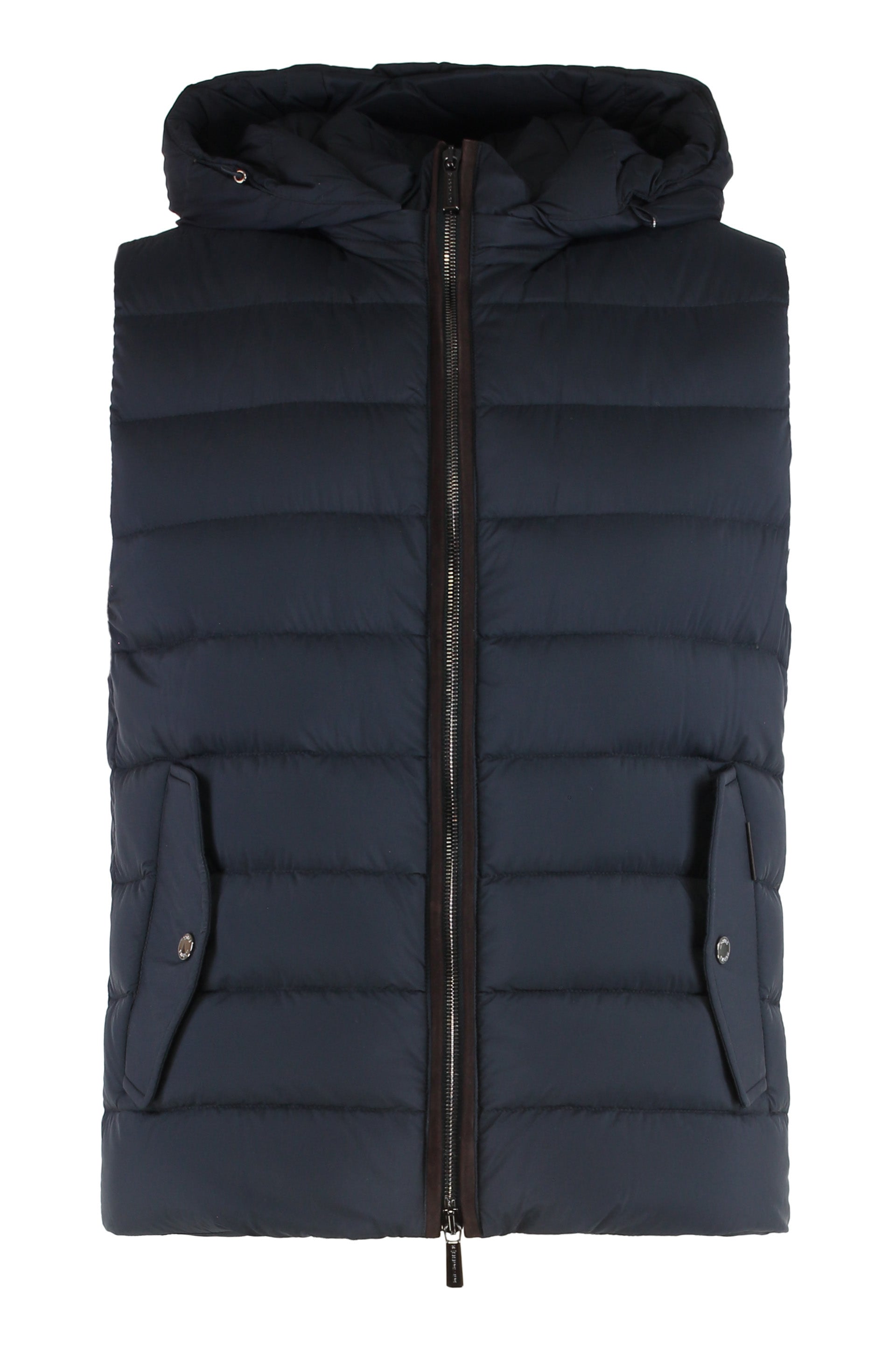 Padded gilet with hood