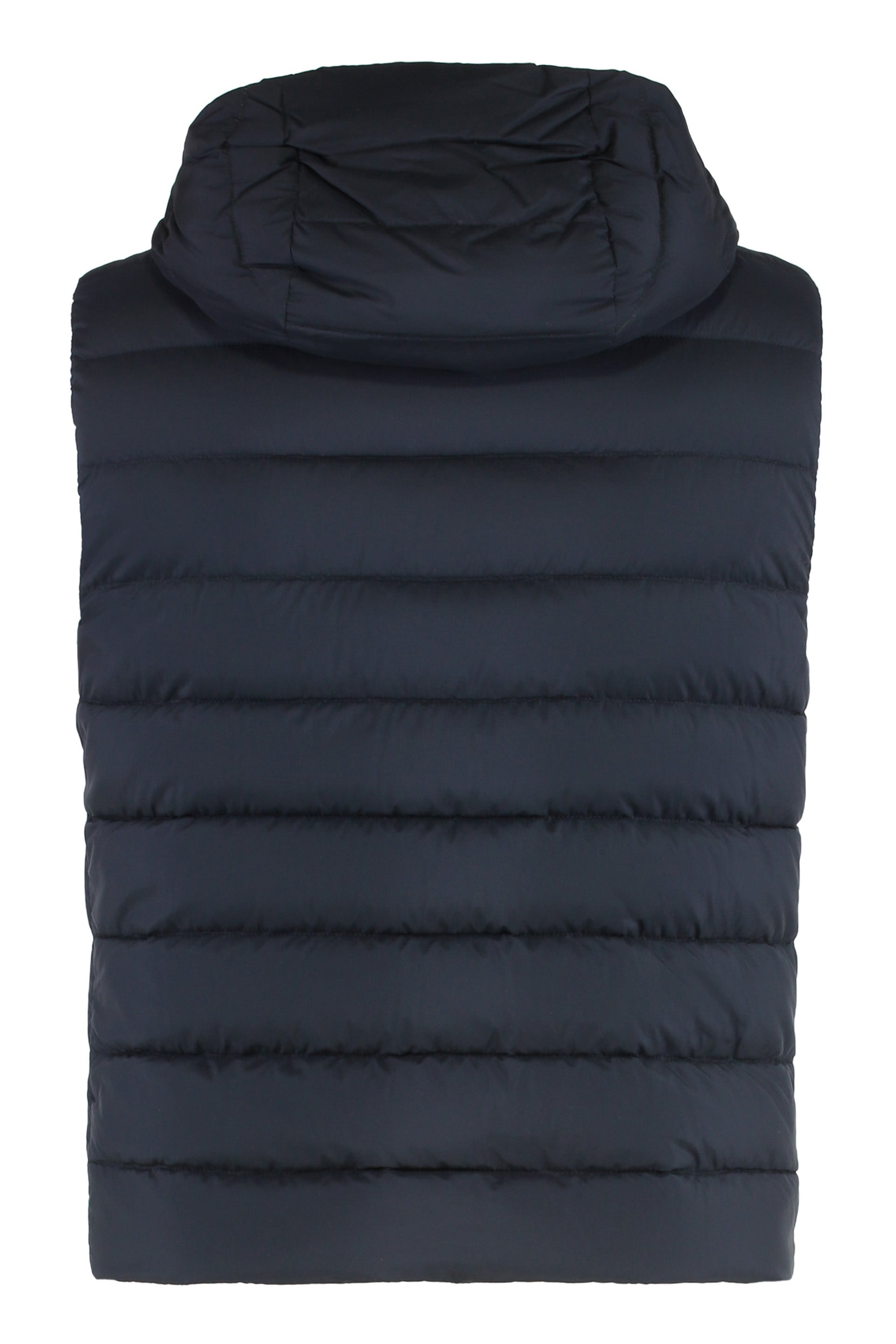 Padded gilet with hood