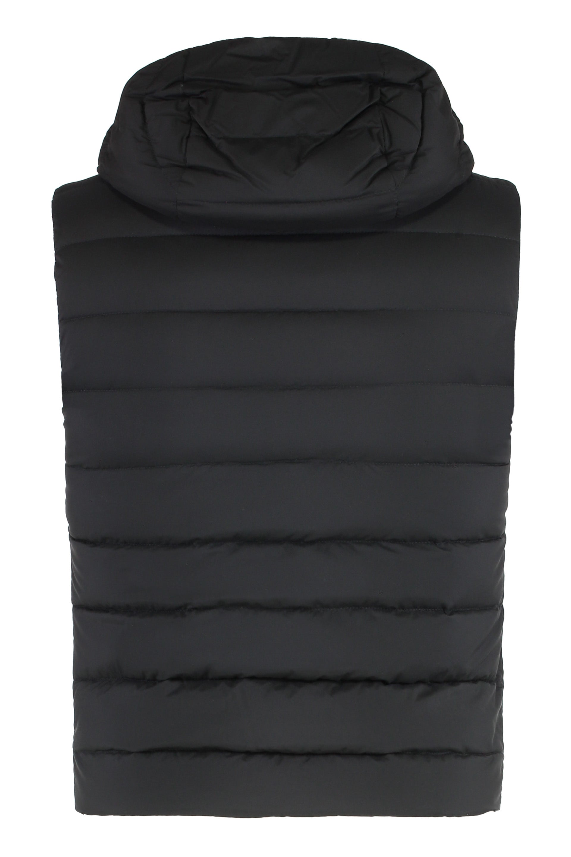 Padded gilet with hood