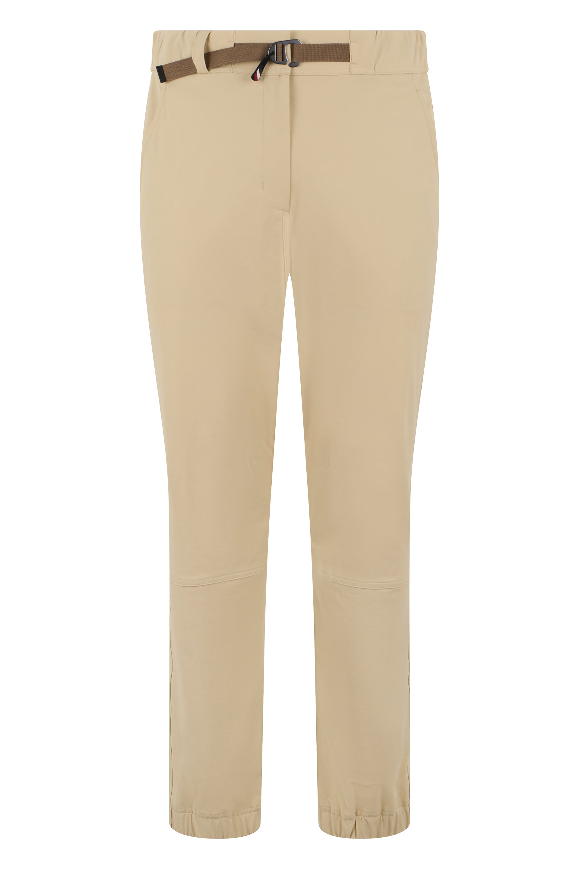 Straight pants with contrasting belt