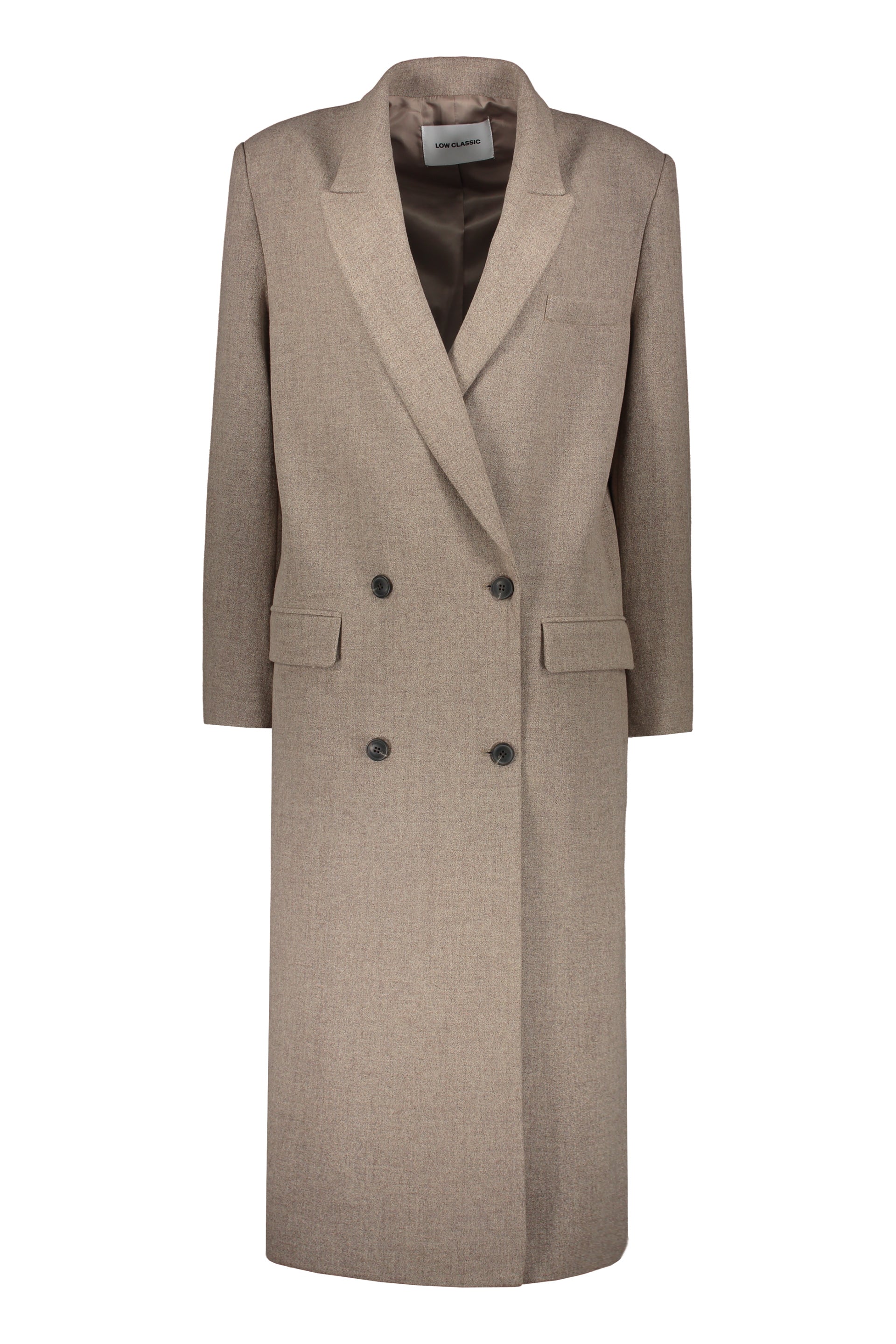 Wool blend double-breasted coat