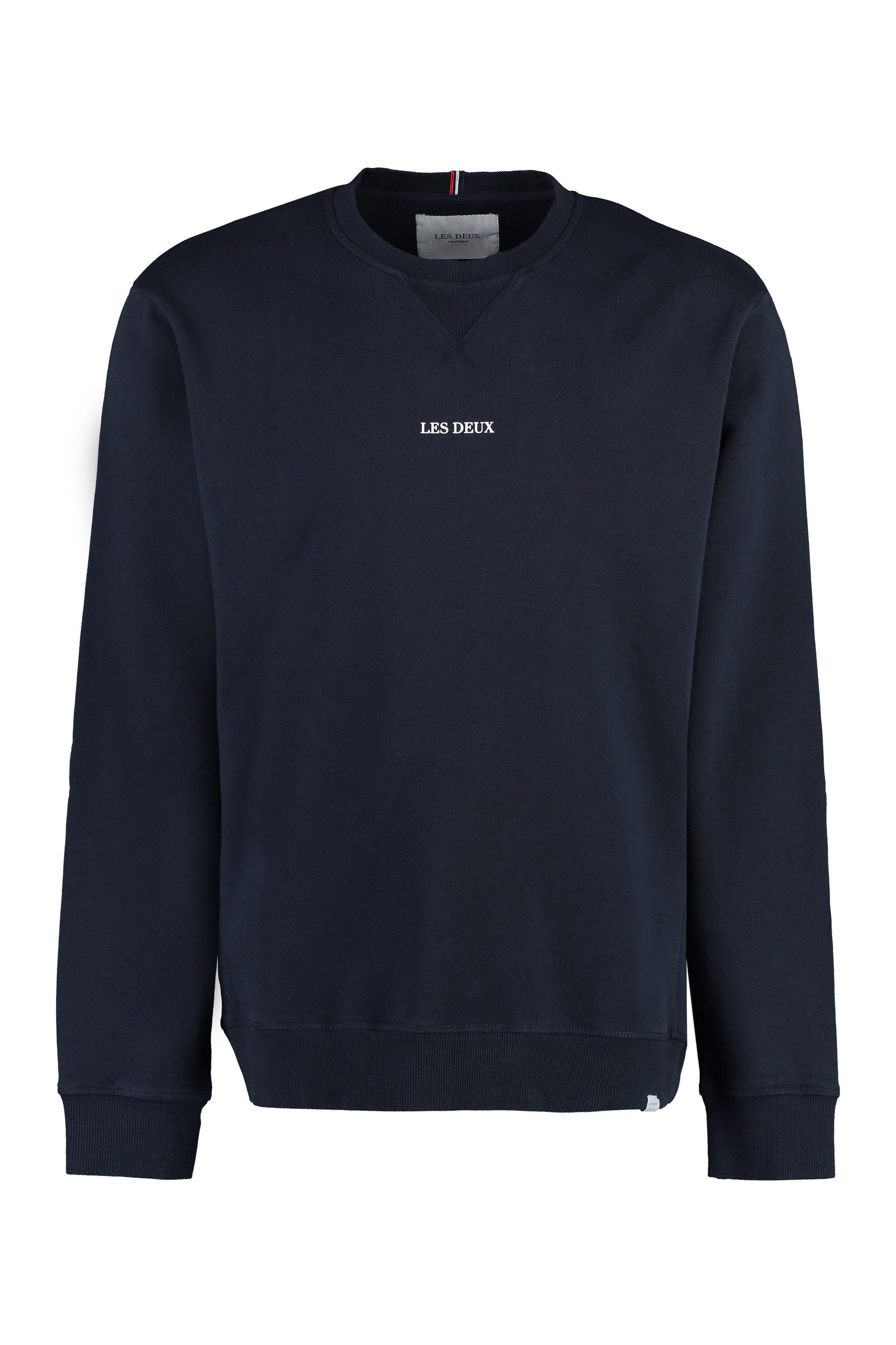 Lens logo embroidered cotton sweatshirt