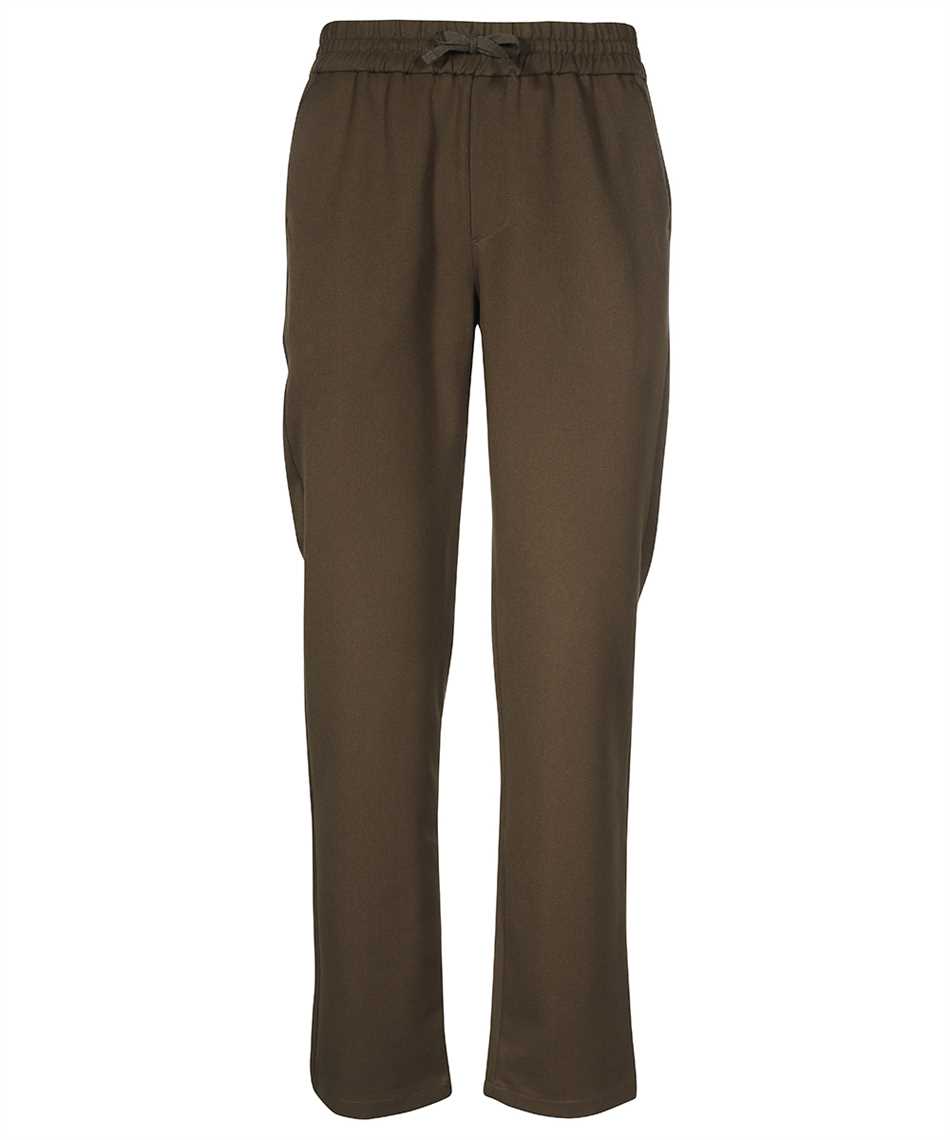 Adjustable drawstring elastic waistband trousers