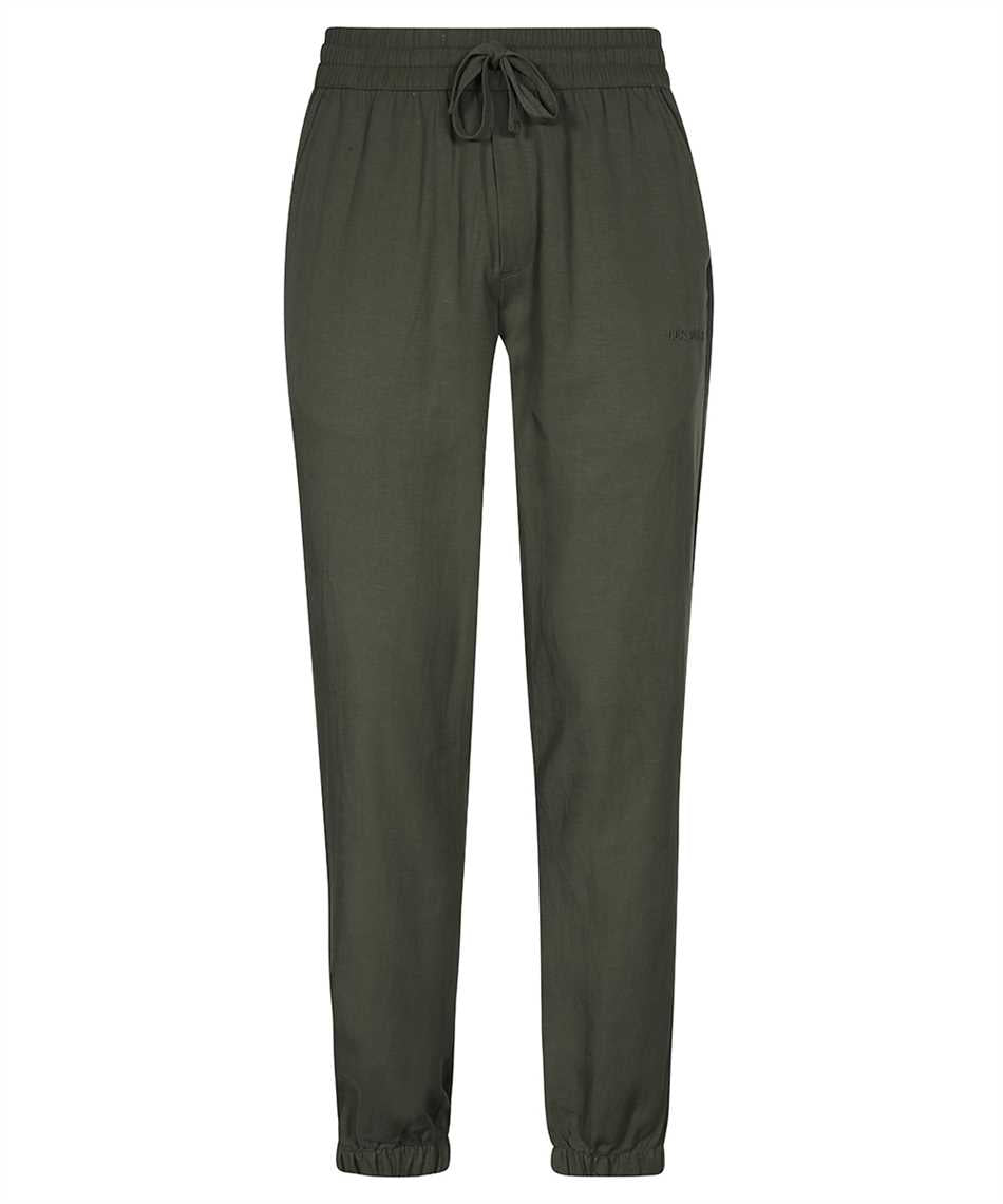 Adjustable drawstring elastic waistband trousers