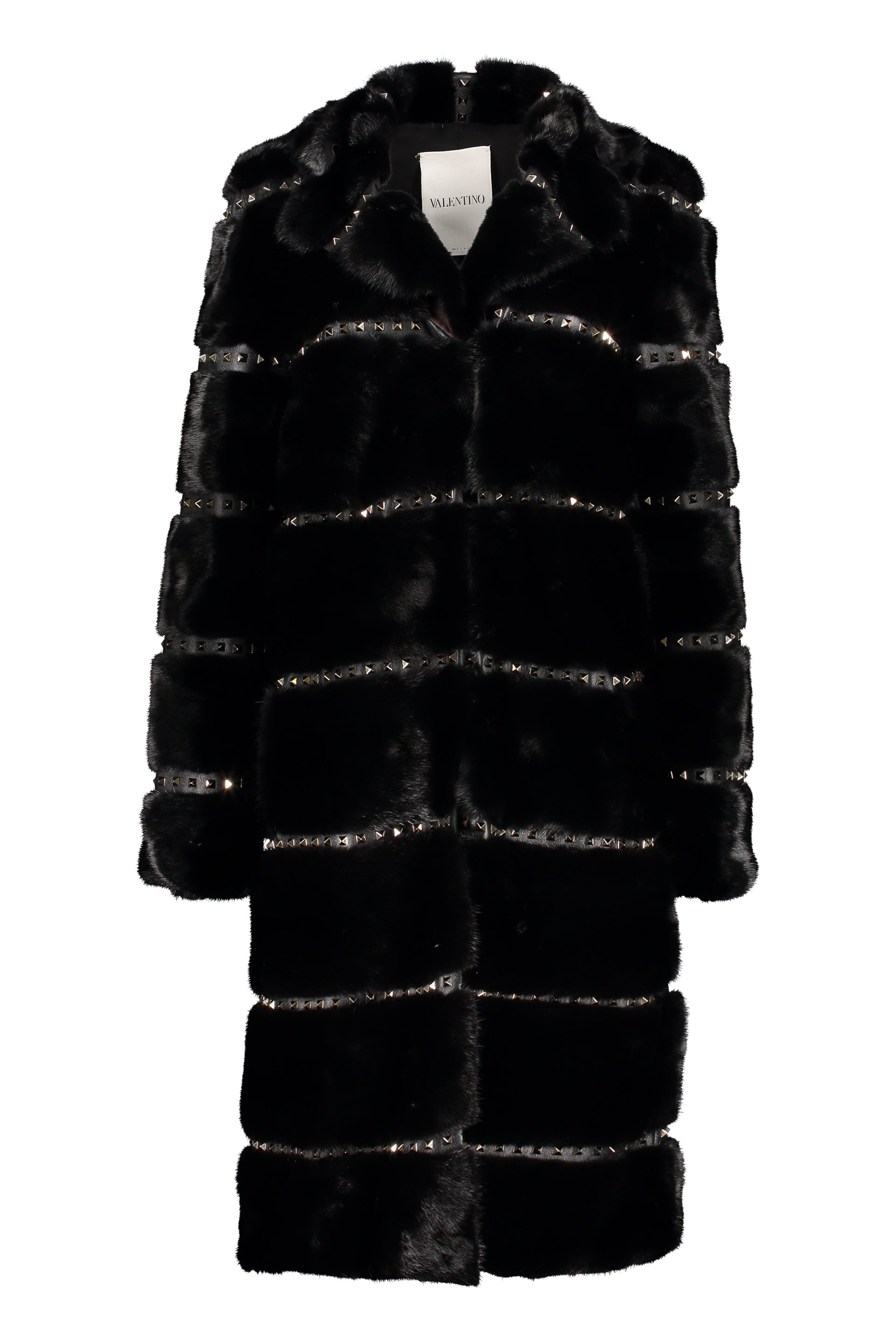 Elegant long coat with mink fur