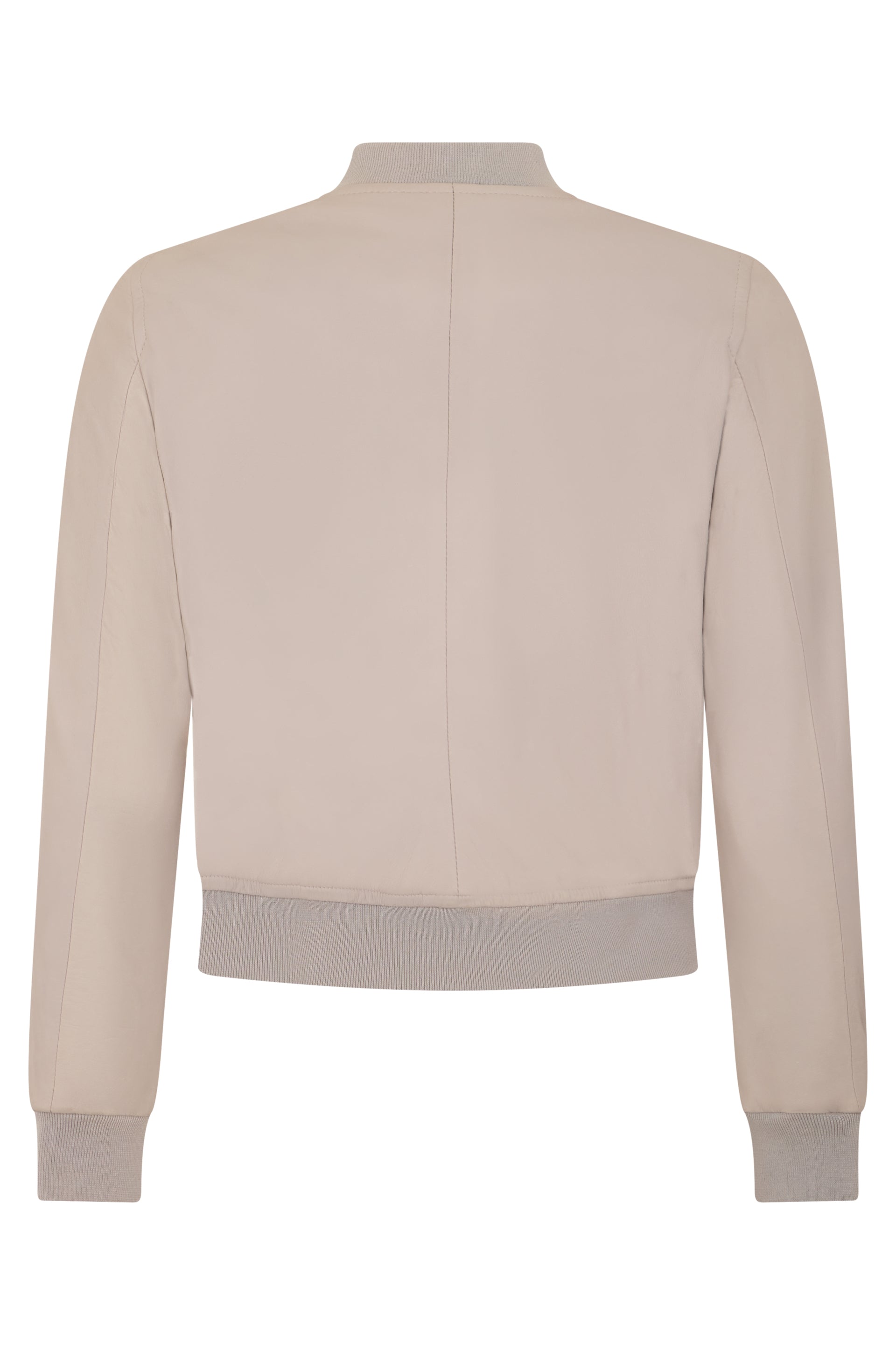Beige leather jacket elegant and versatile