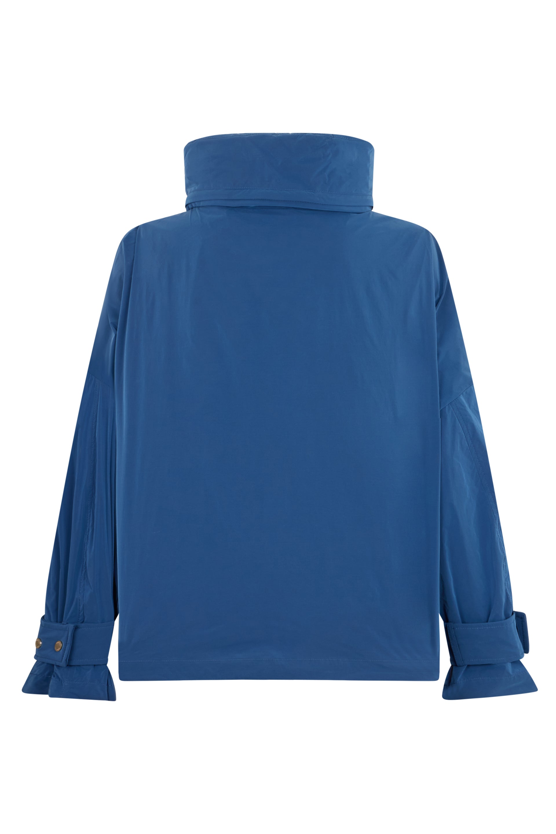 Blue Casual Down Jacket with High Collar Elegant