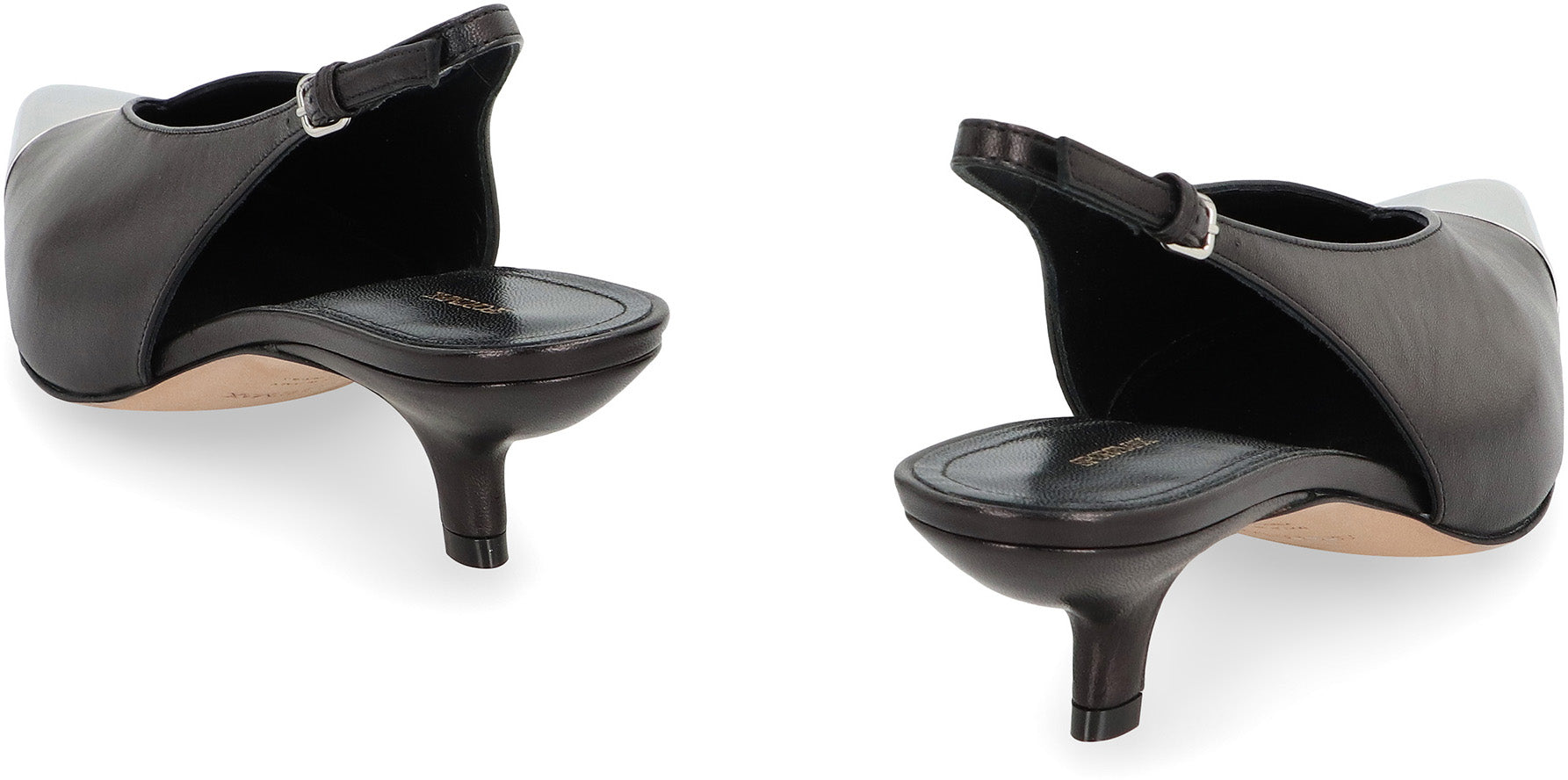 Liuti leather slingback pumps