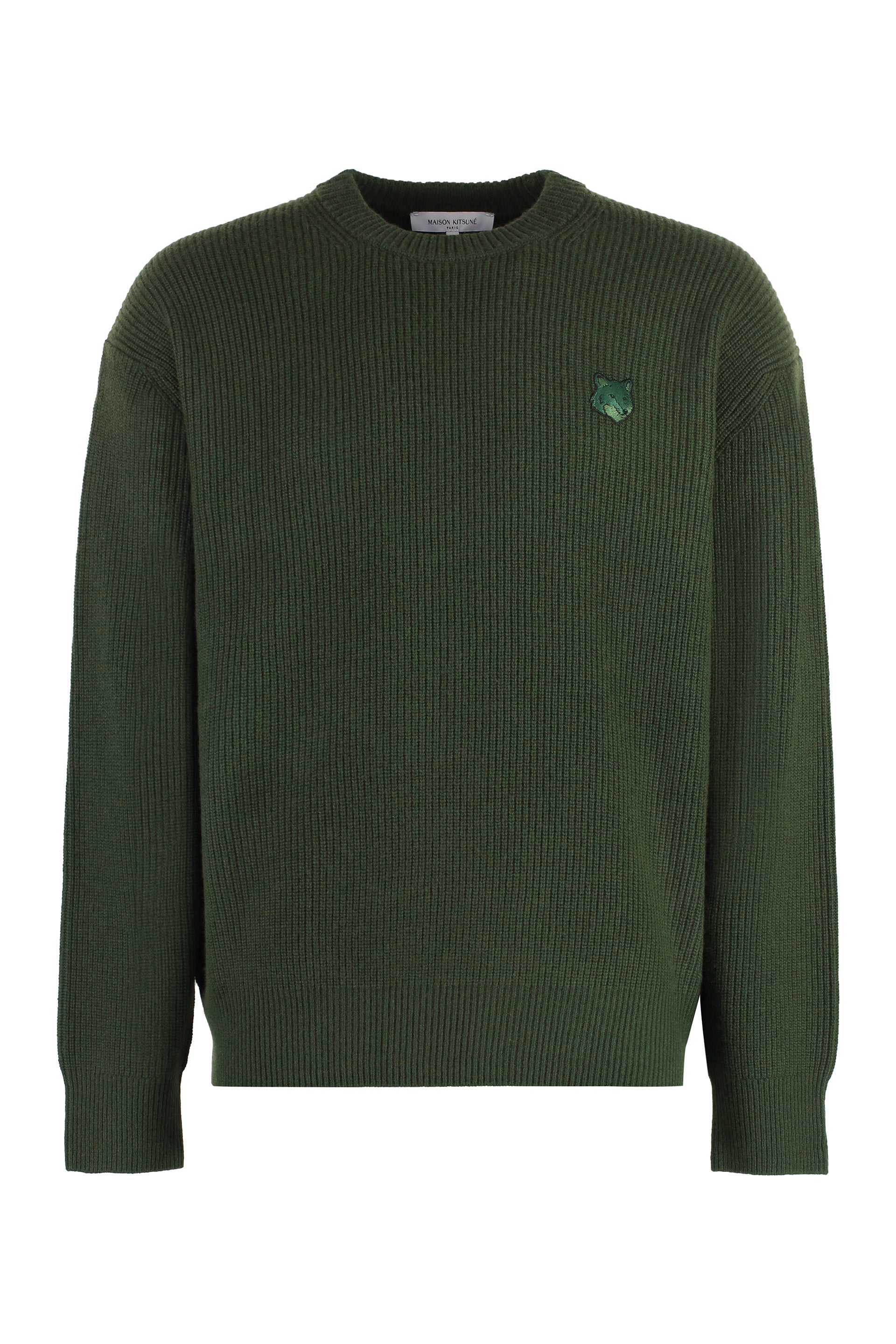 Wool-blend crew-neck sweater