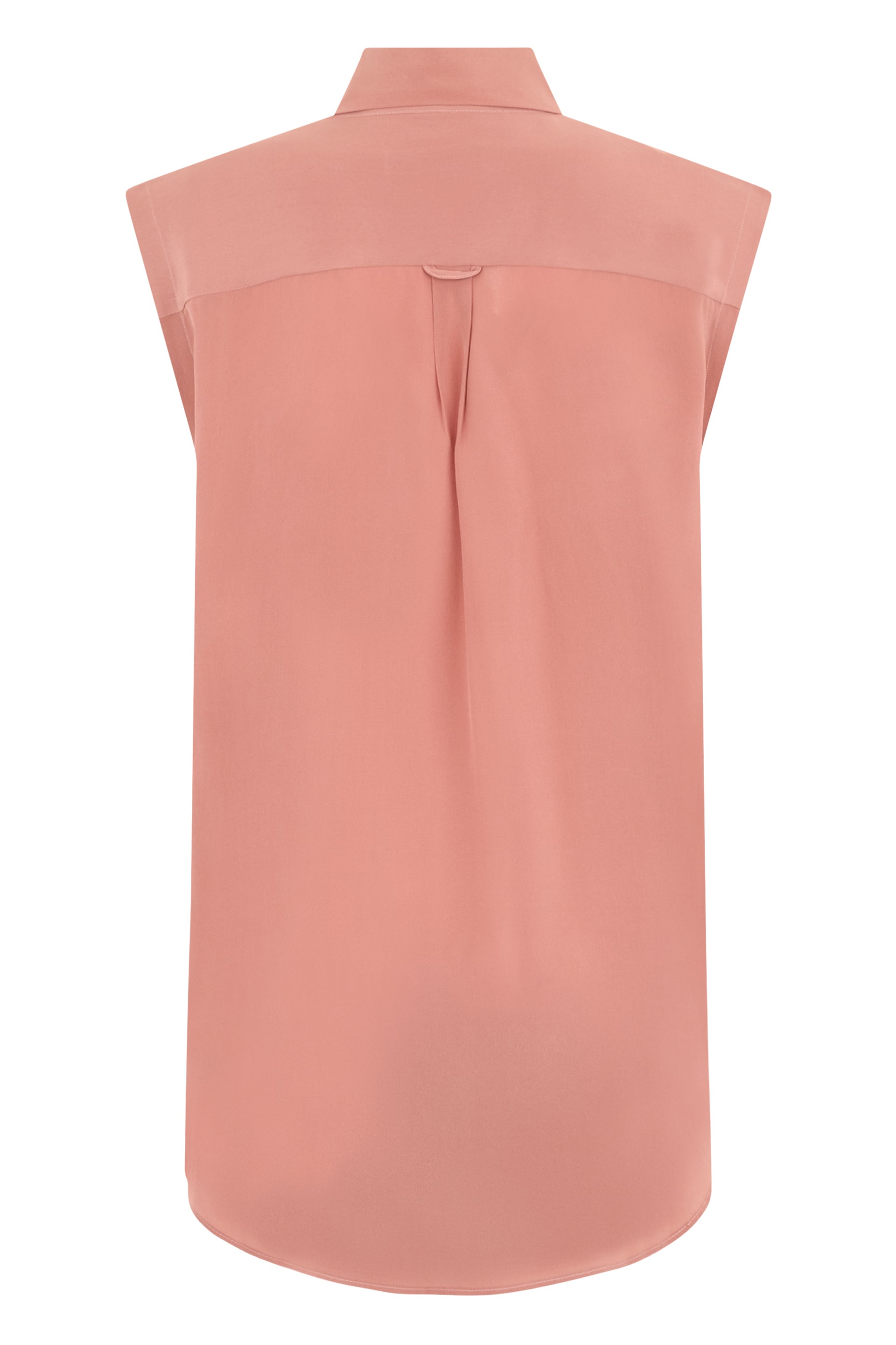 Elegant and versatile pink sleeveless shirt.