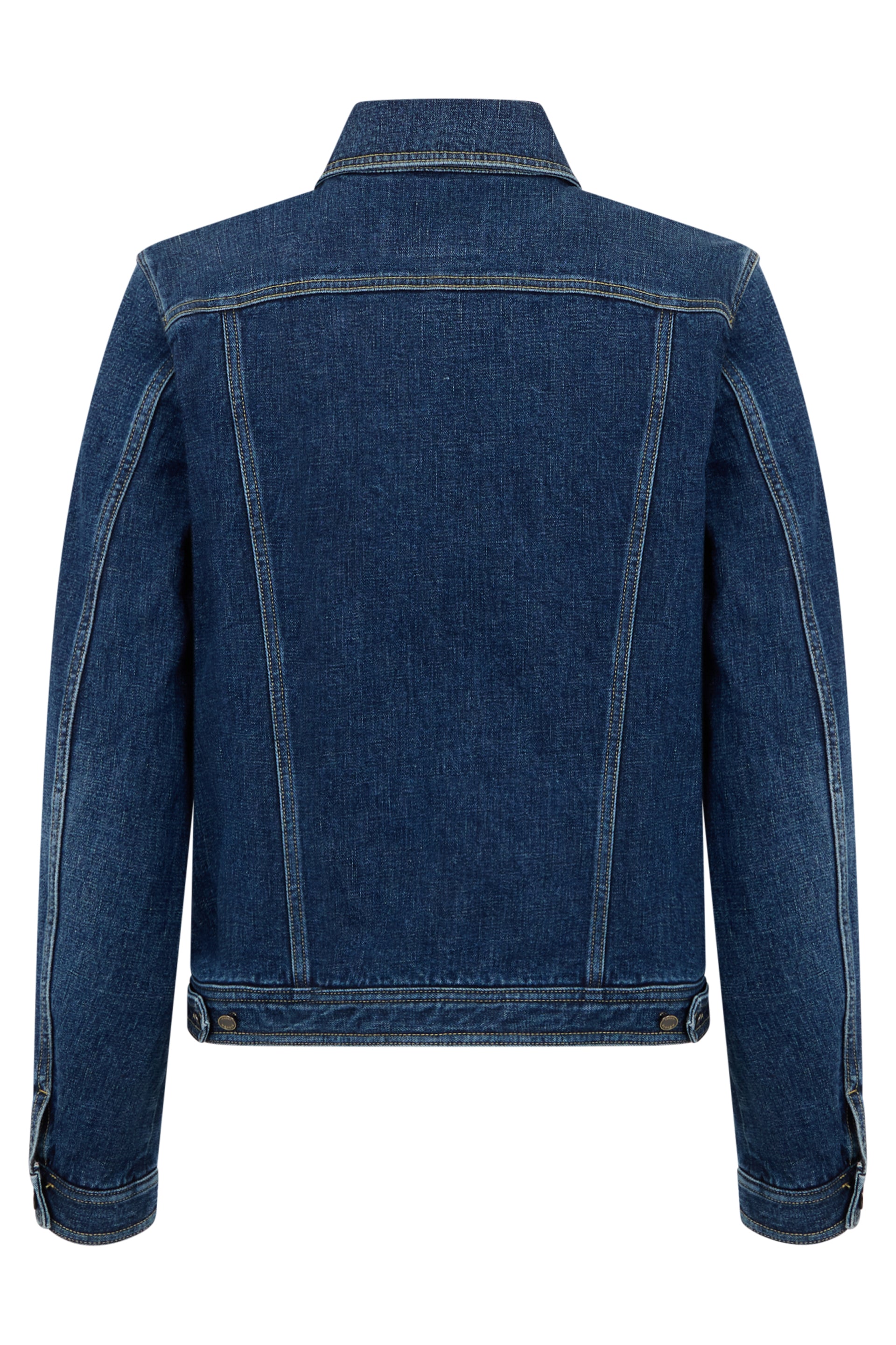 Dark blue denim jacket versatile.