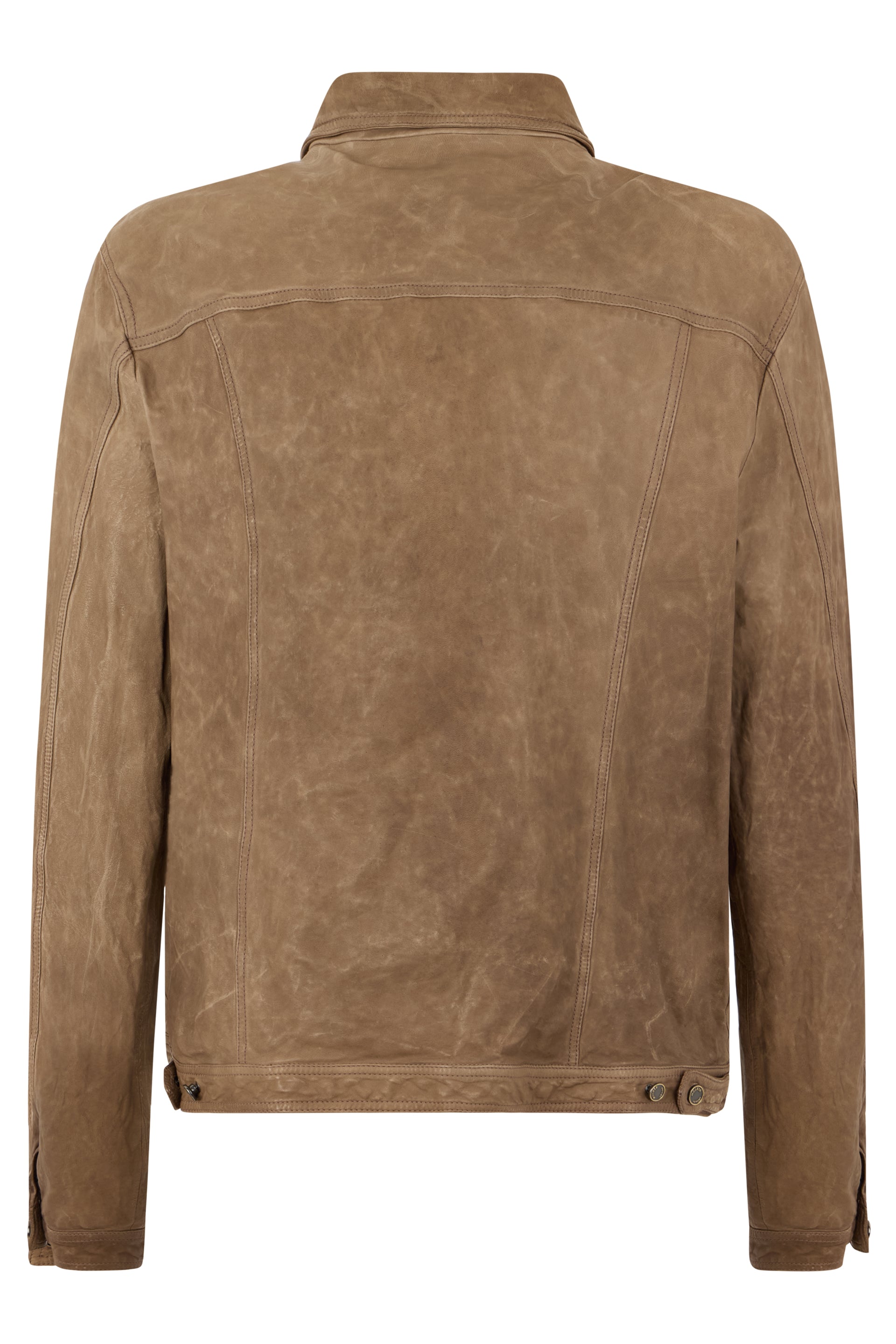 Beige casual jacket with buttons and pockets