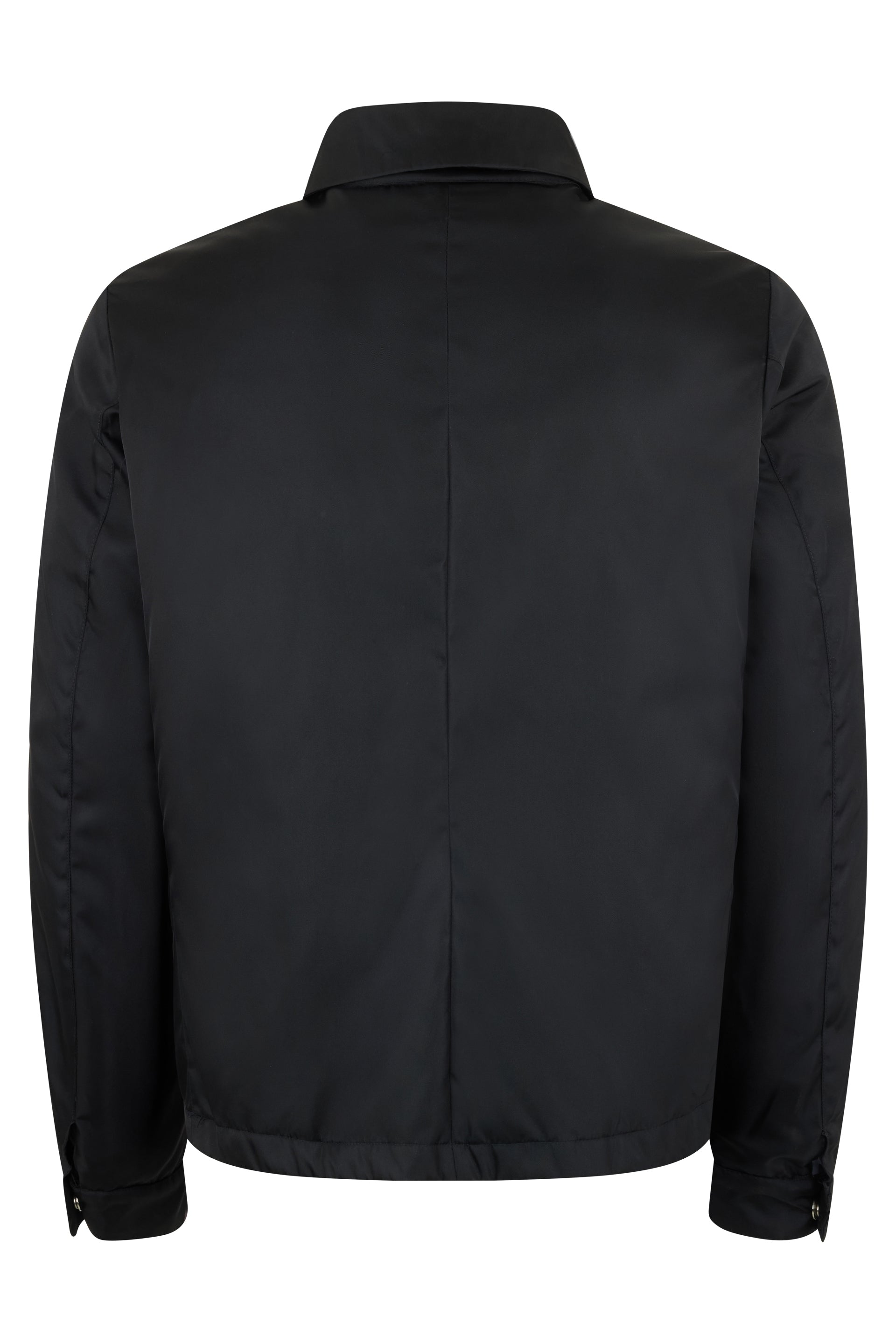 Padded jacket in black color with a minimalist and elegant design.