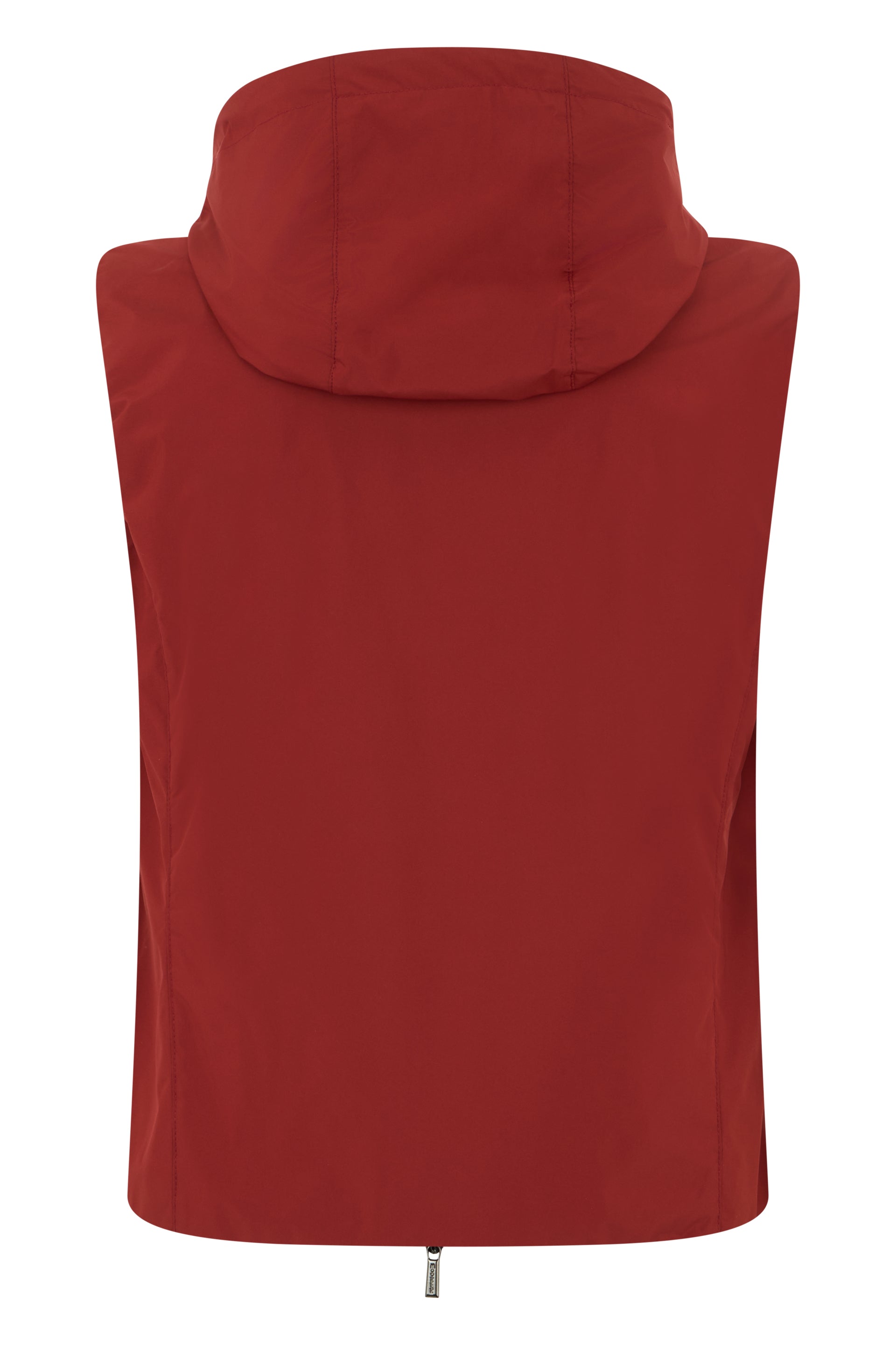 Red hoodie vest, practicality and style