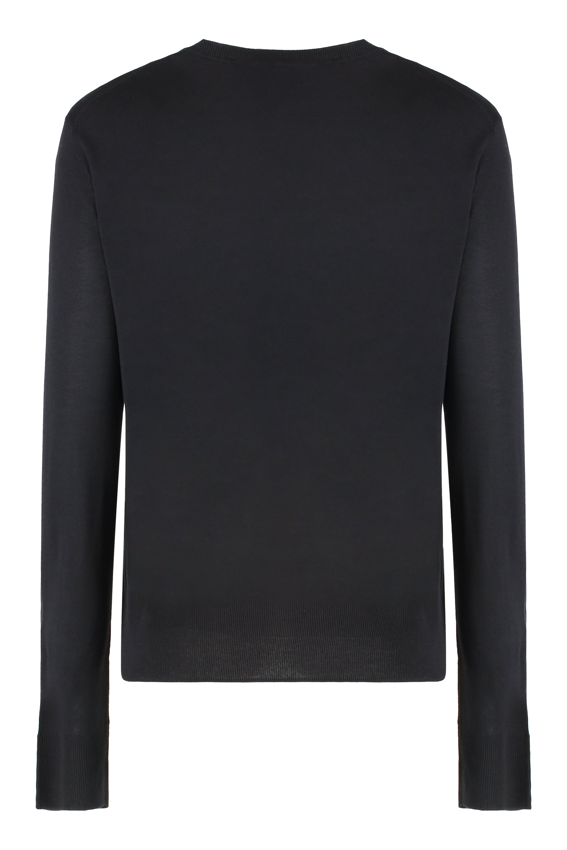 Crew-neck viscose sweater