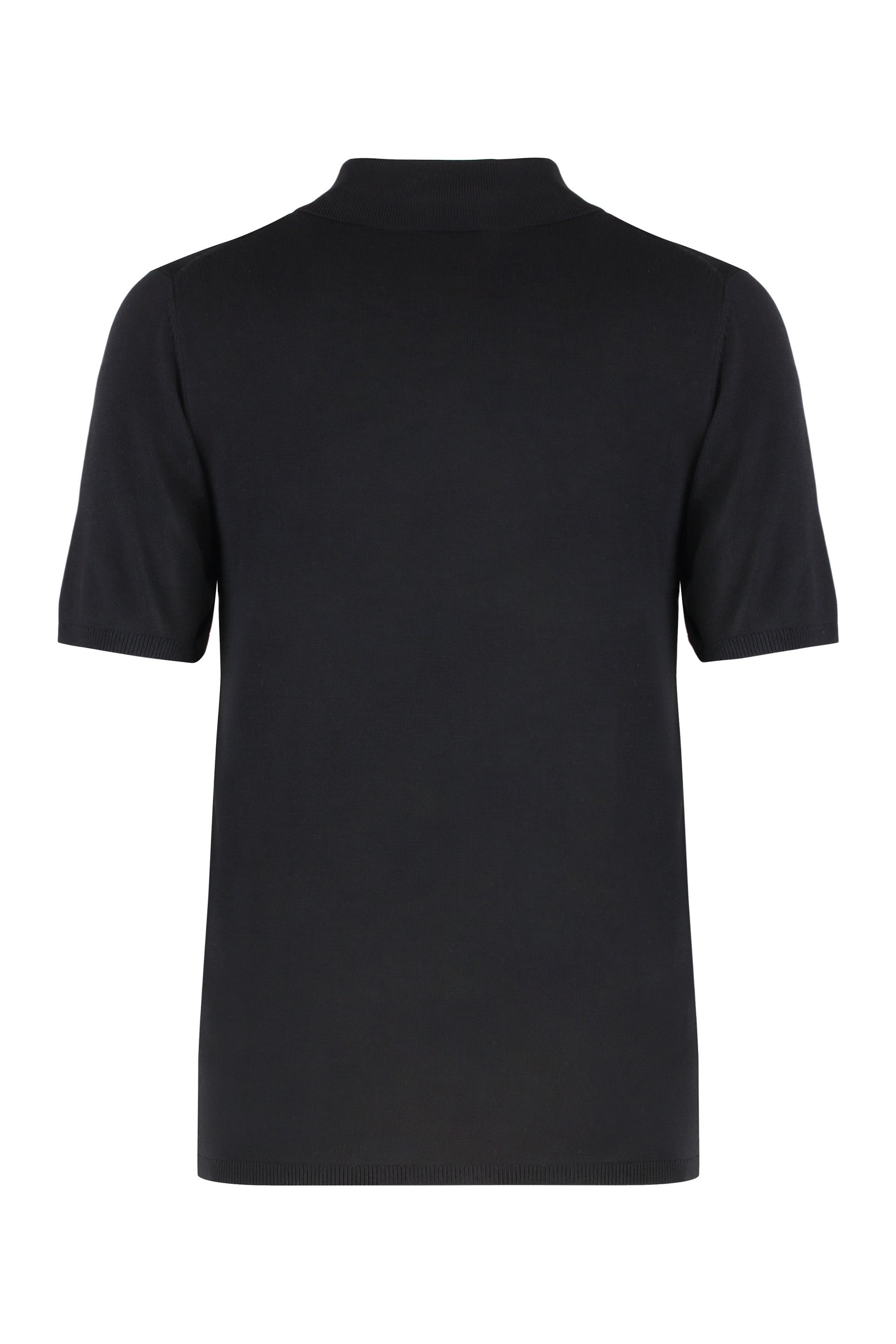 Knitted viscose polo shirt