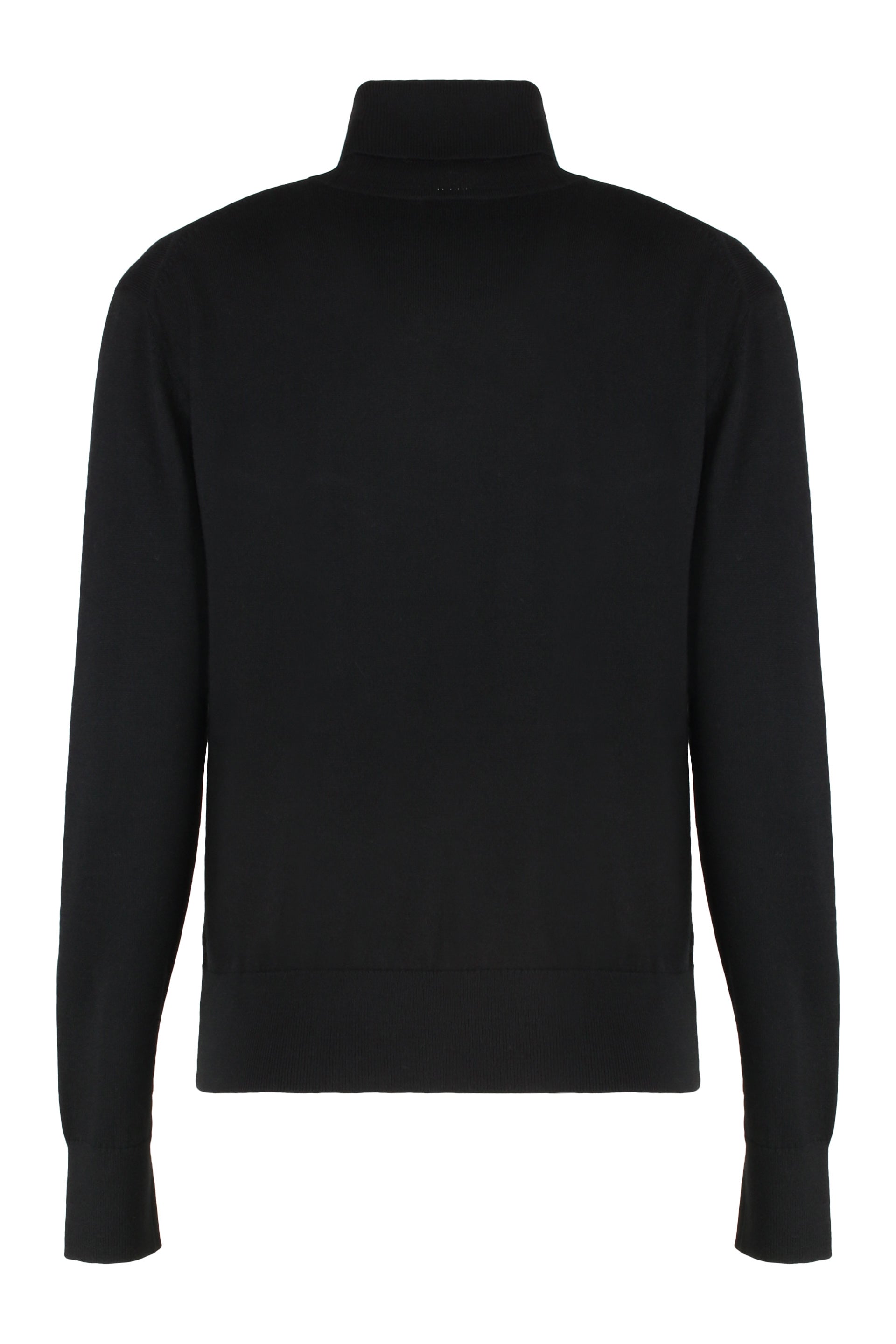 High neck sweater in merino wool