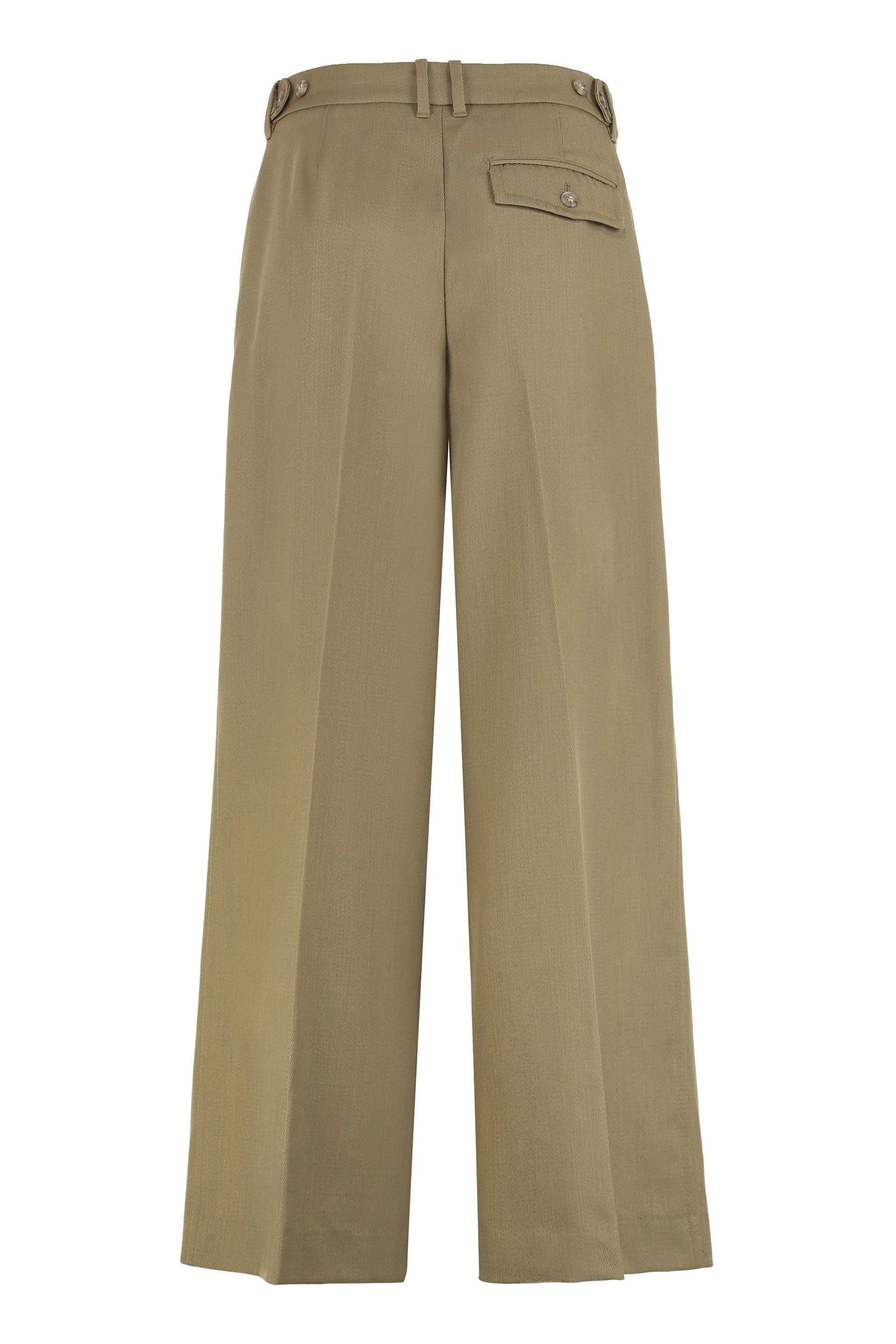 Trousers in wool gabardine