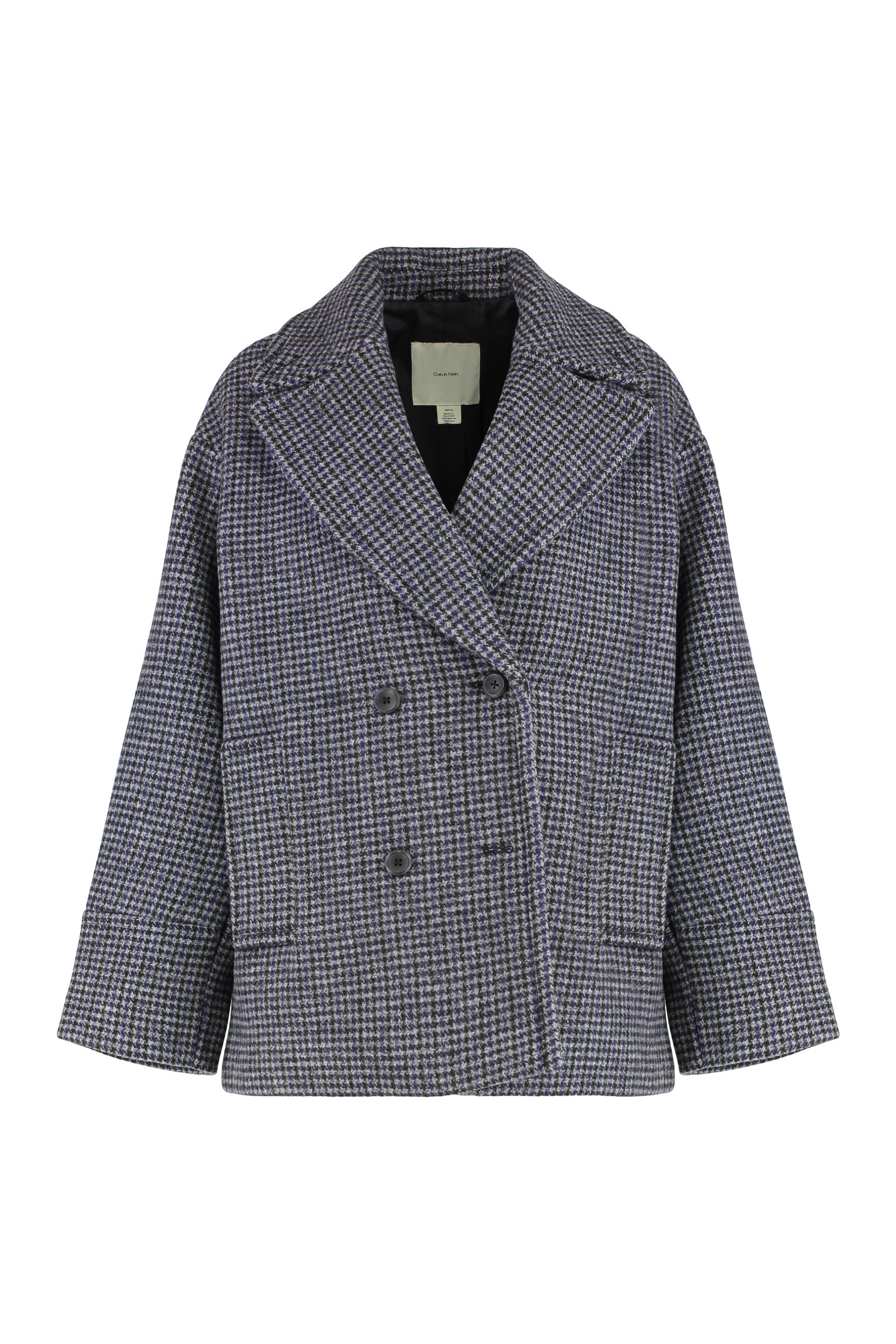 Caban in houndstooth