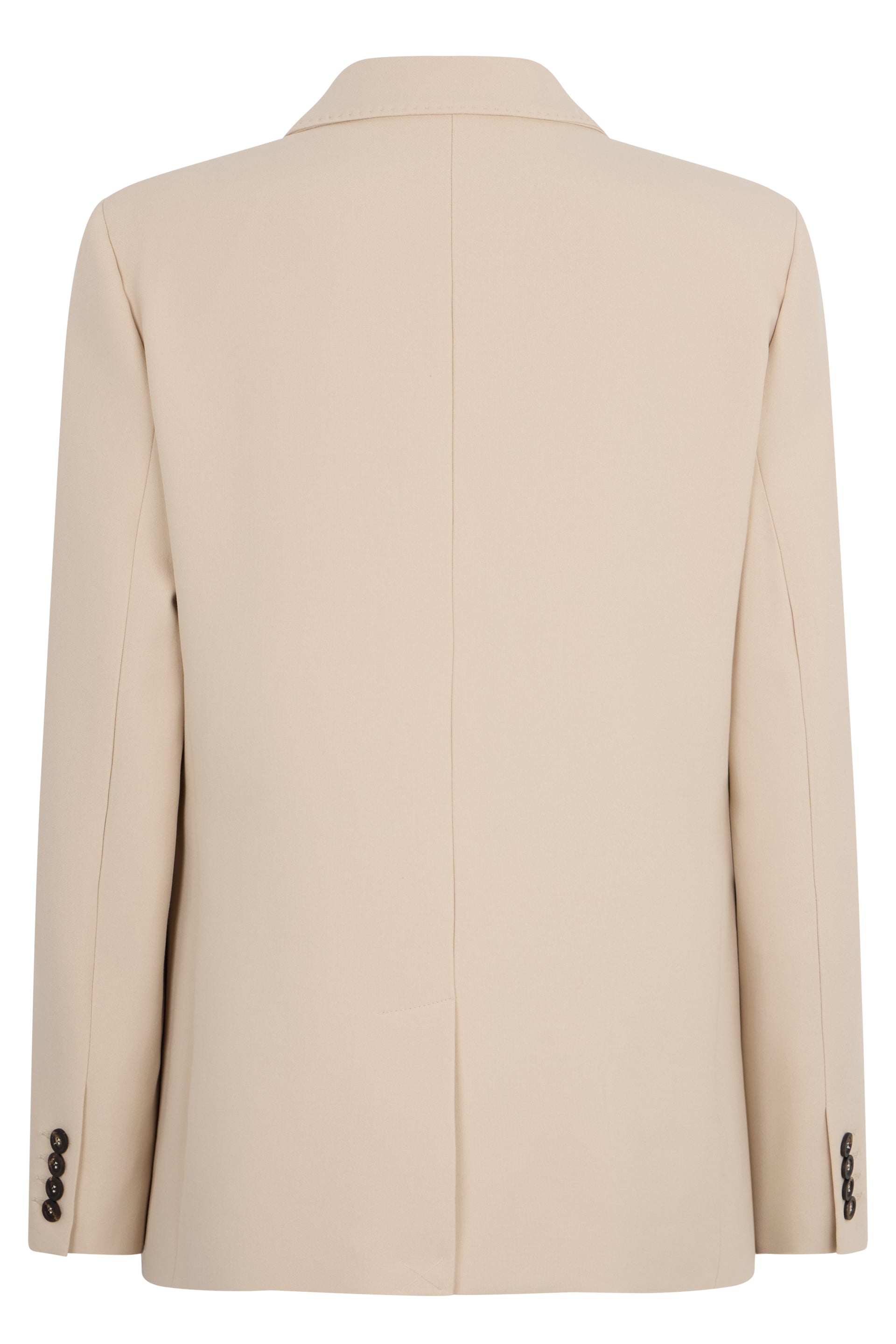 Elegant beige blazer with a simple and versatile design.
