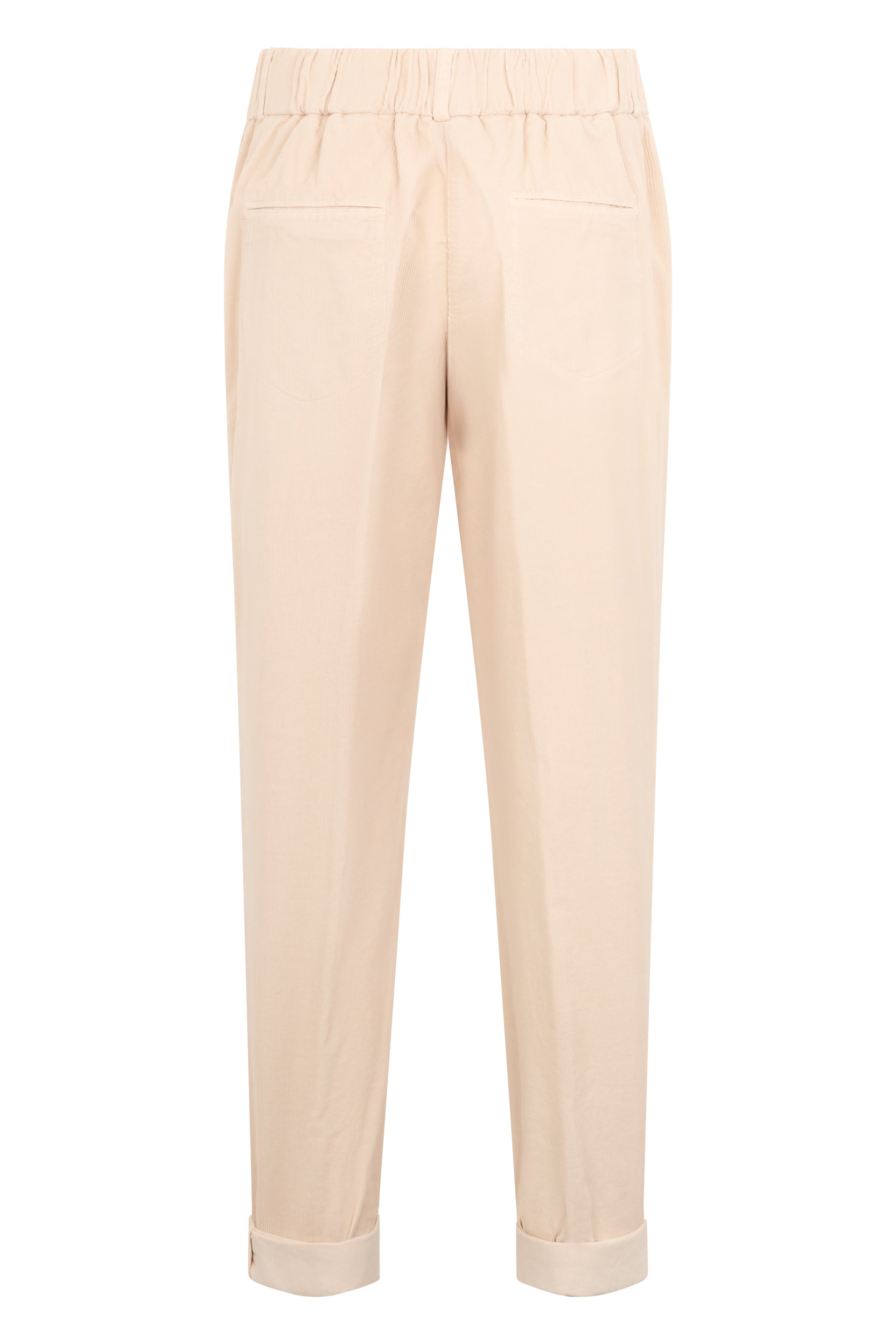 Beige elegant pants, soft and versatile.