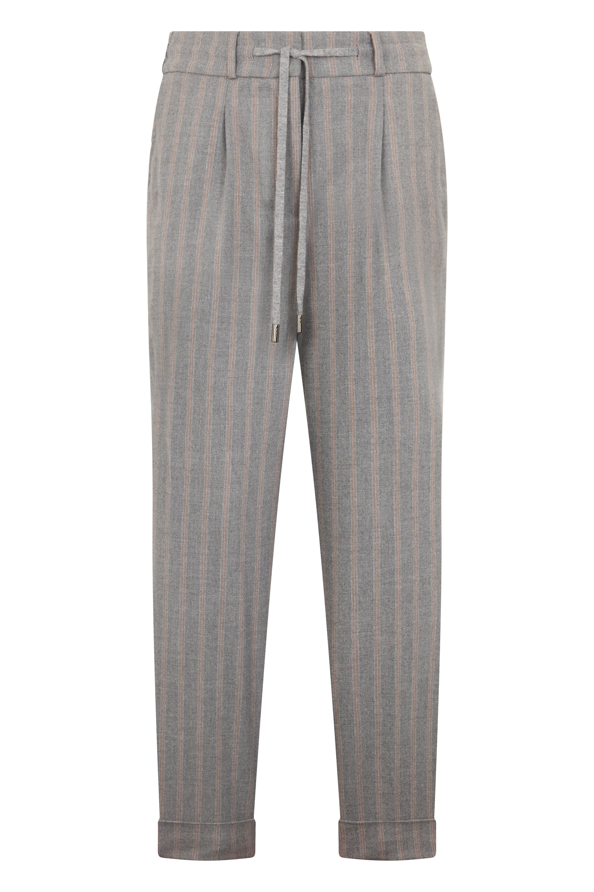 Elegant slim striped pants, casual and versatile.