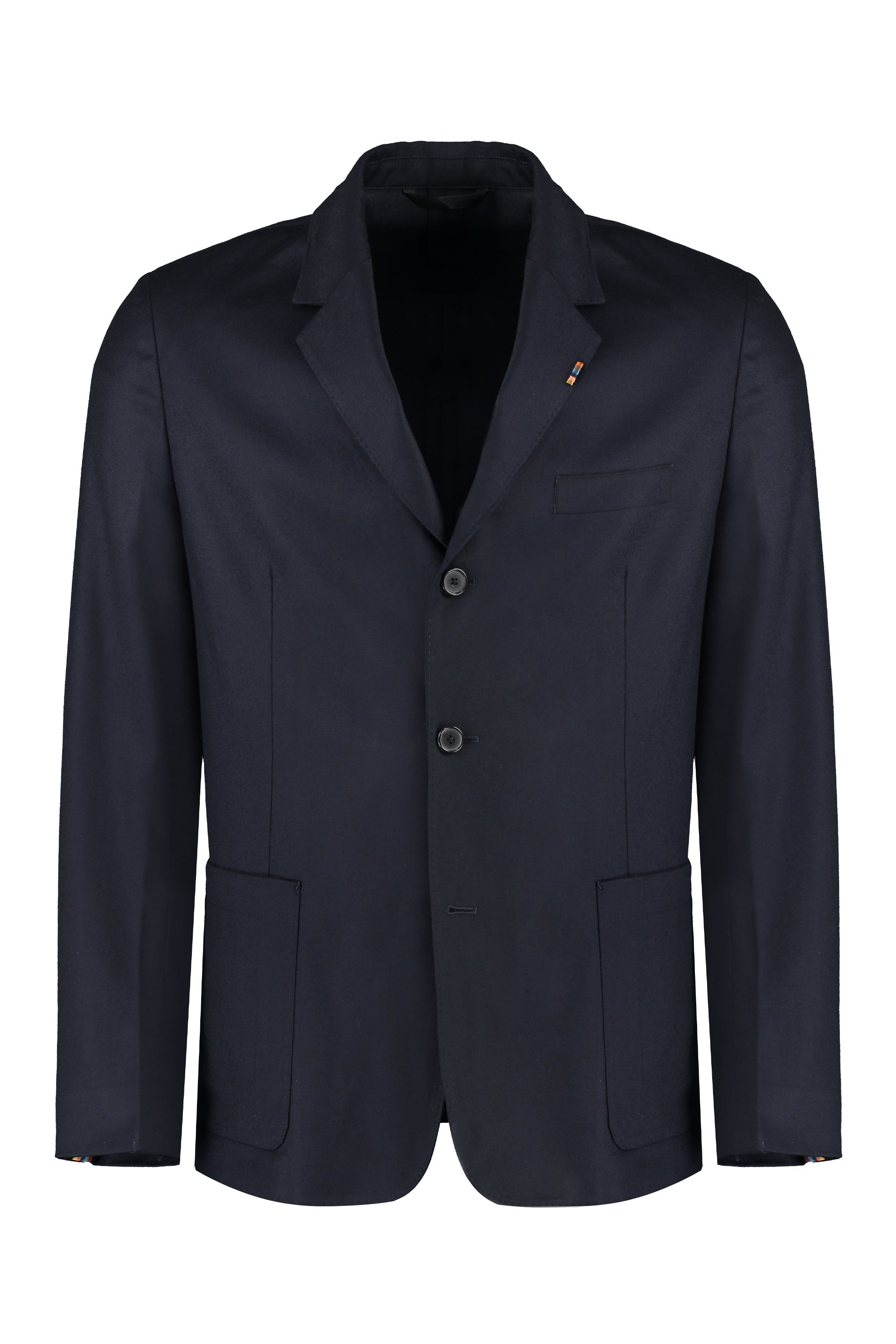 Wool-cashmere blend two-button blazer