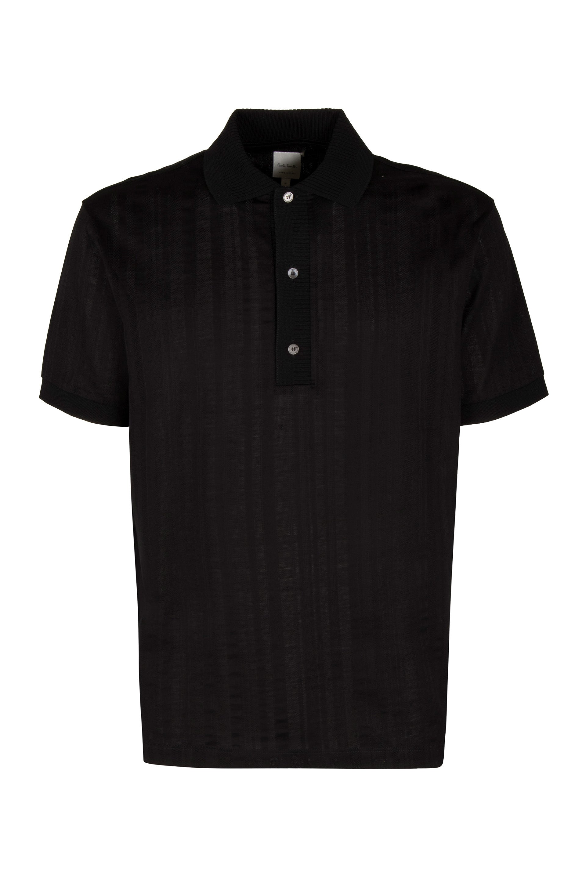 Knitted cotton polo shirt