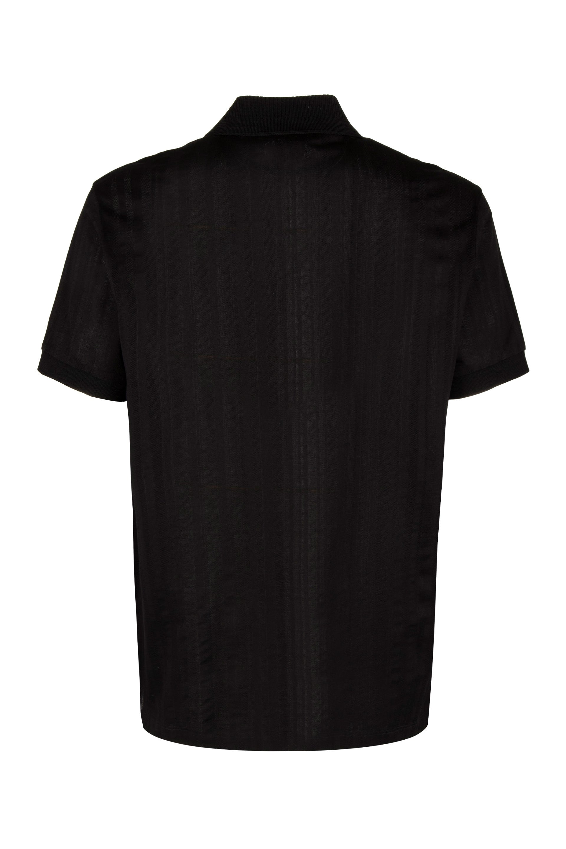 Knitted cotton polo shirt