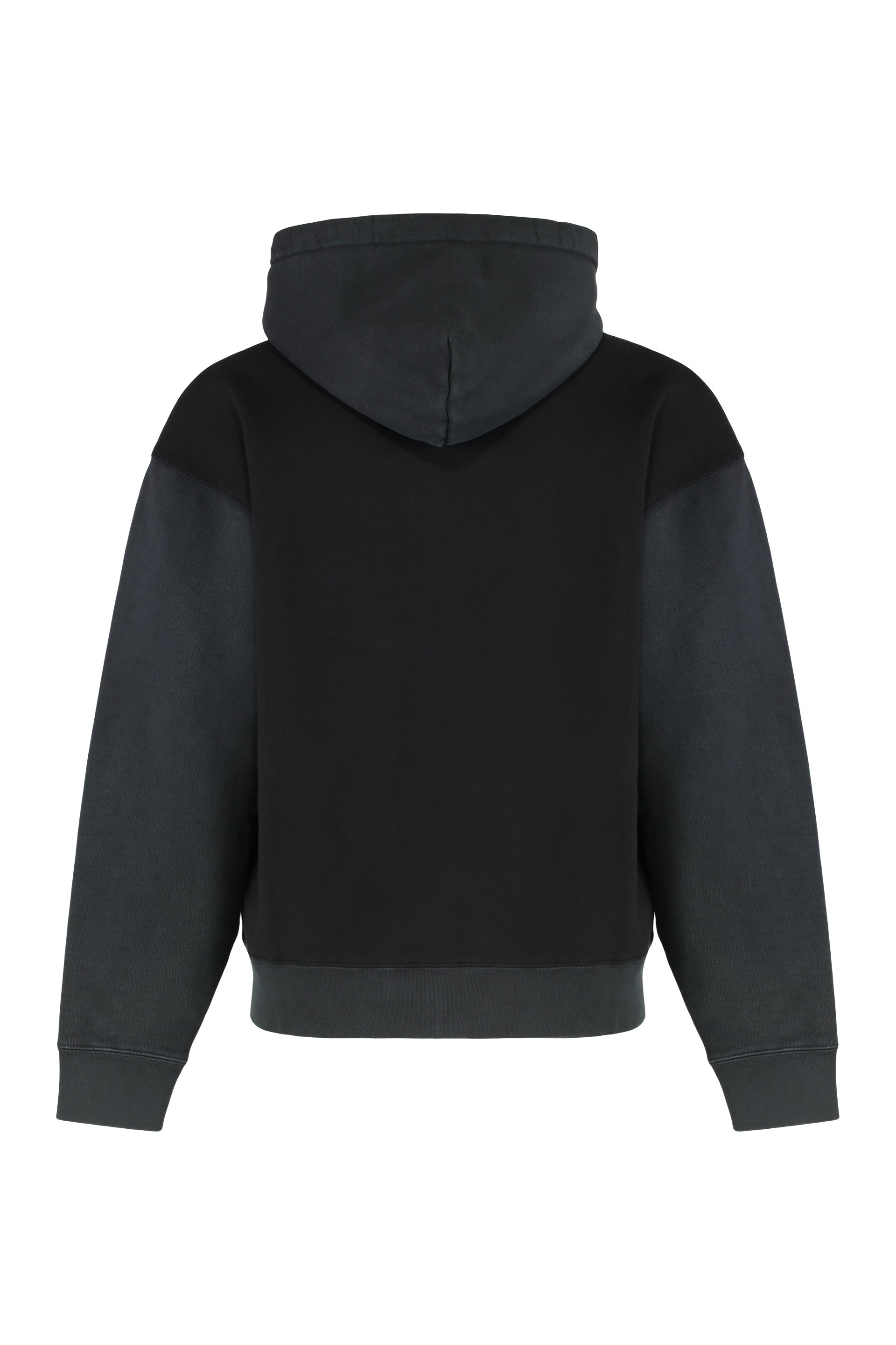 Hooded sweatshirt with zipper in cotton