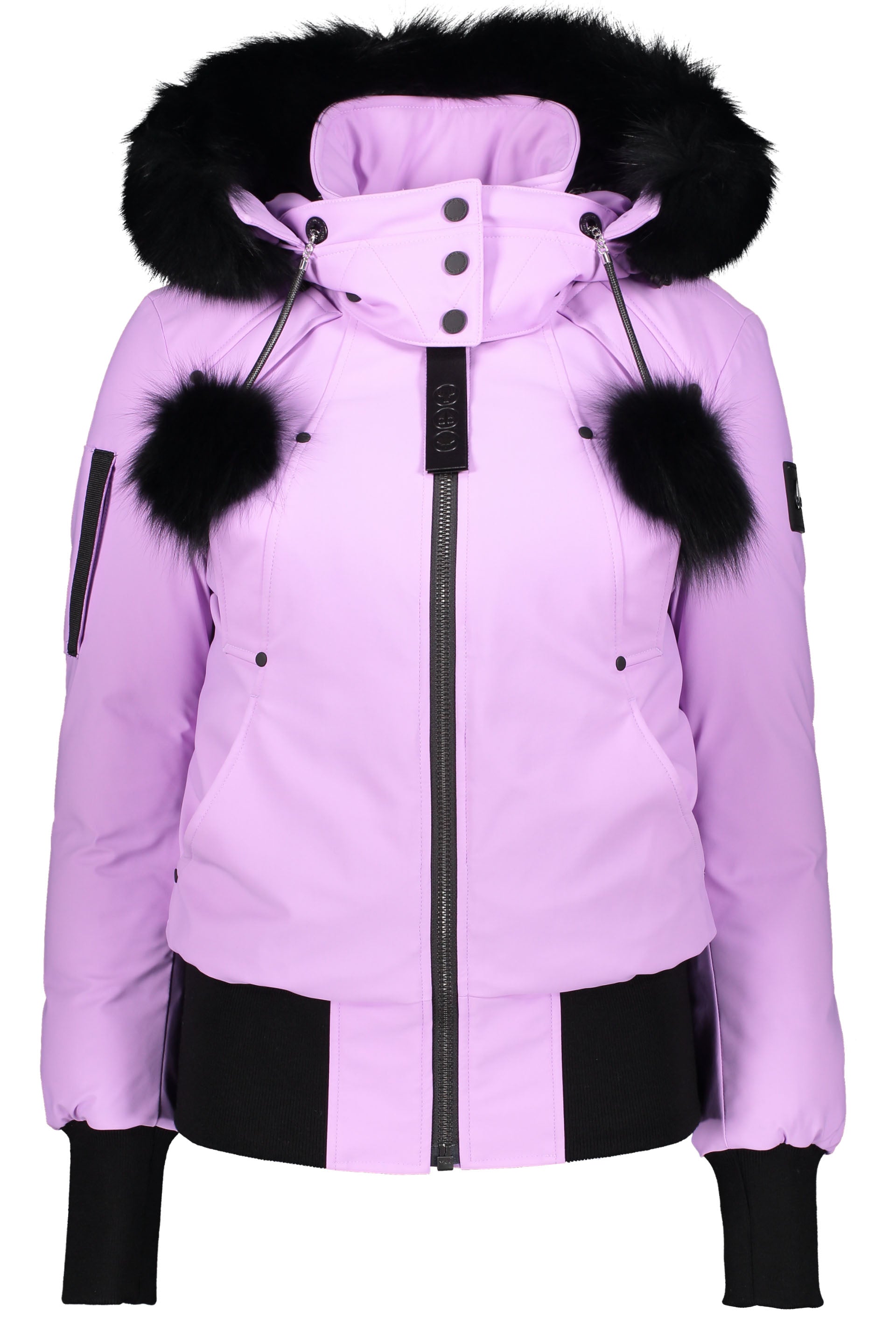 Hooded padded bomber jacket