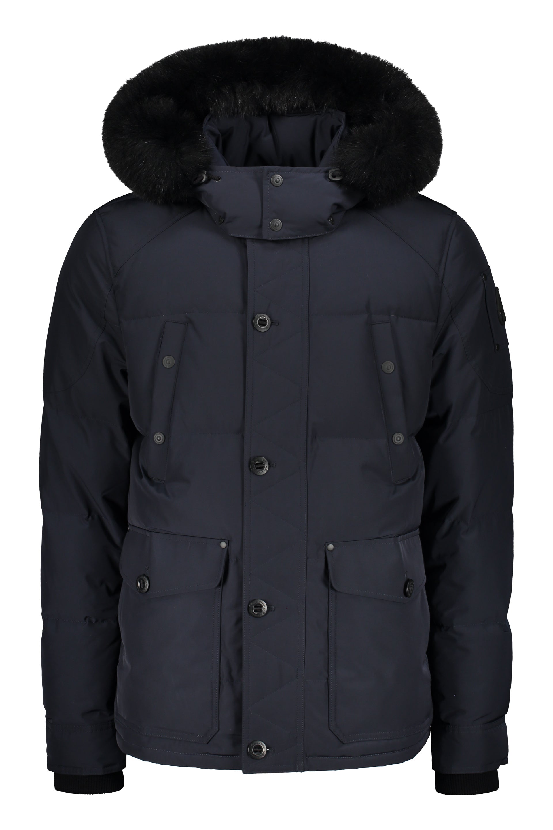 Round island hooded down jacket