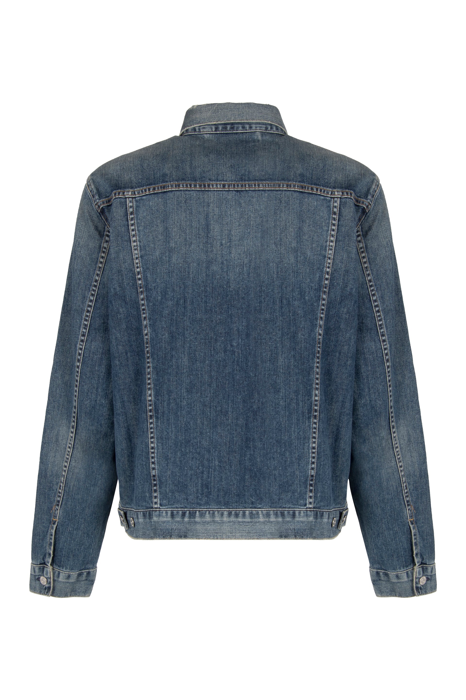 Bleach wash denim jacket