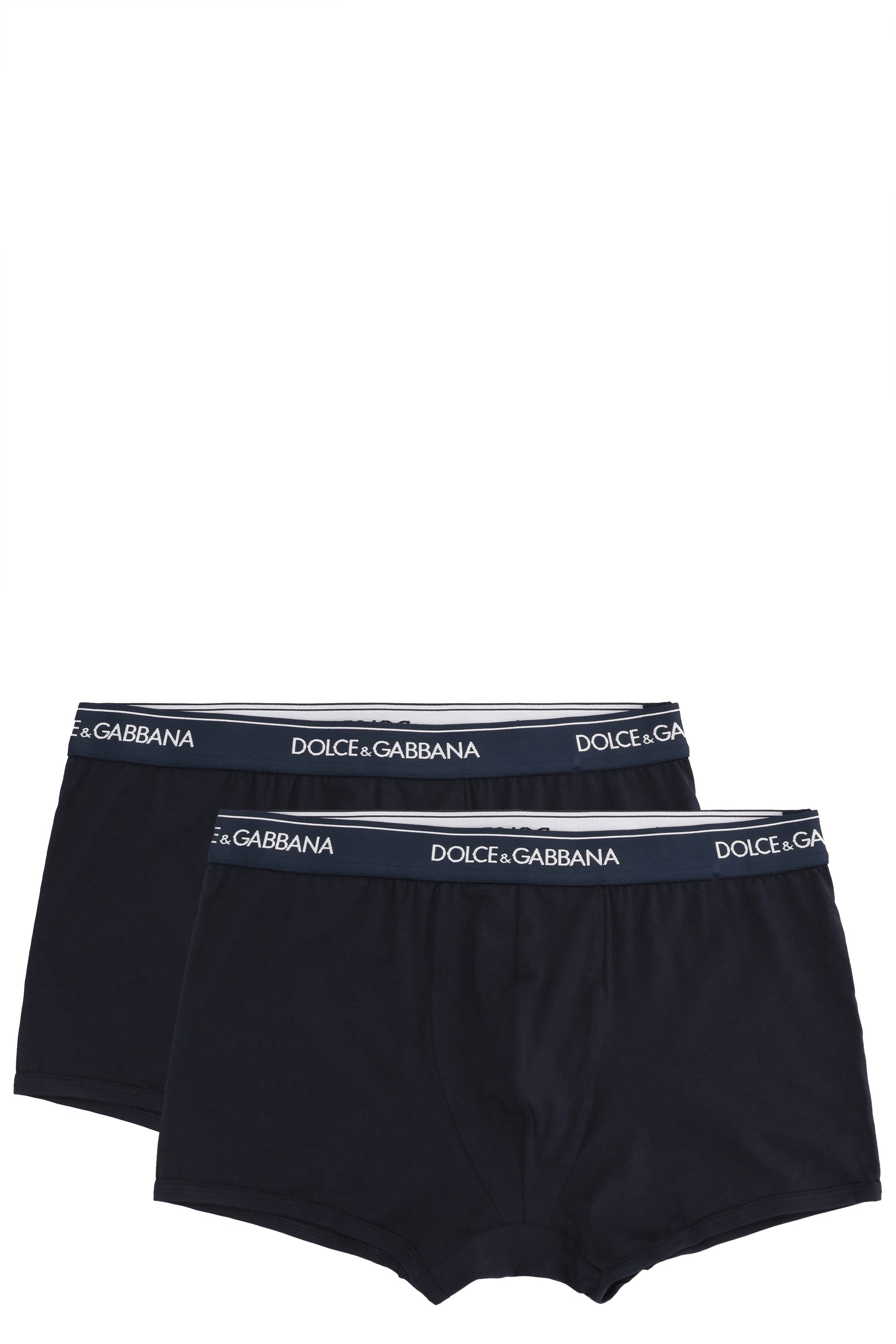 Set of two cotton boxers with logoed elastic band
