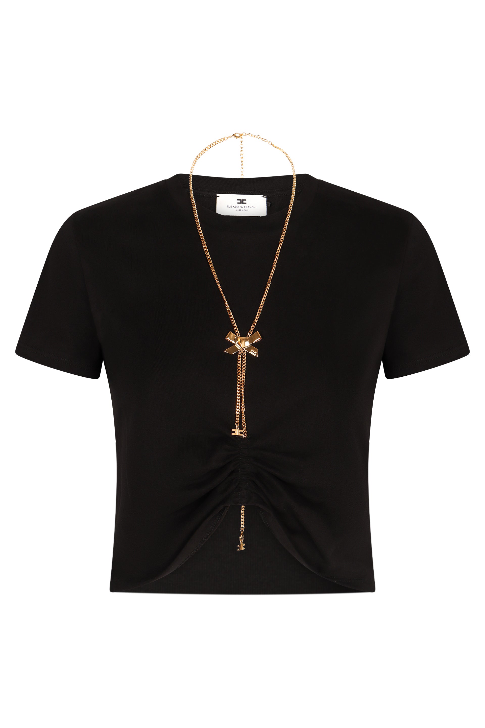 Logo detail cropped t-shirt