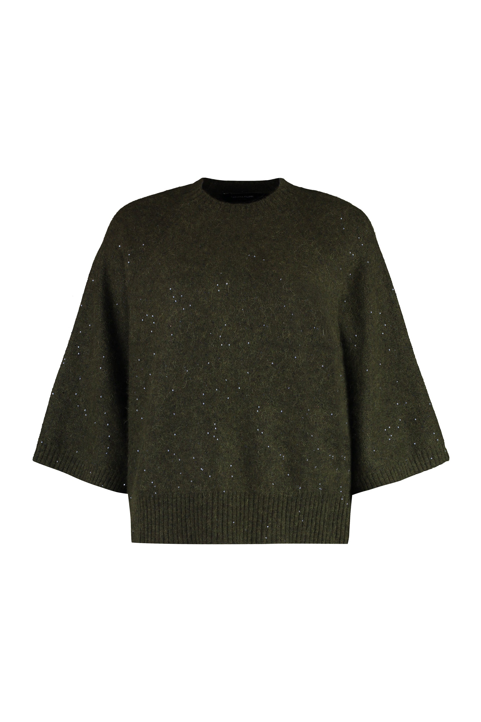 Wool-blend crew-neck sweater