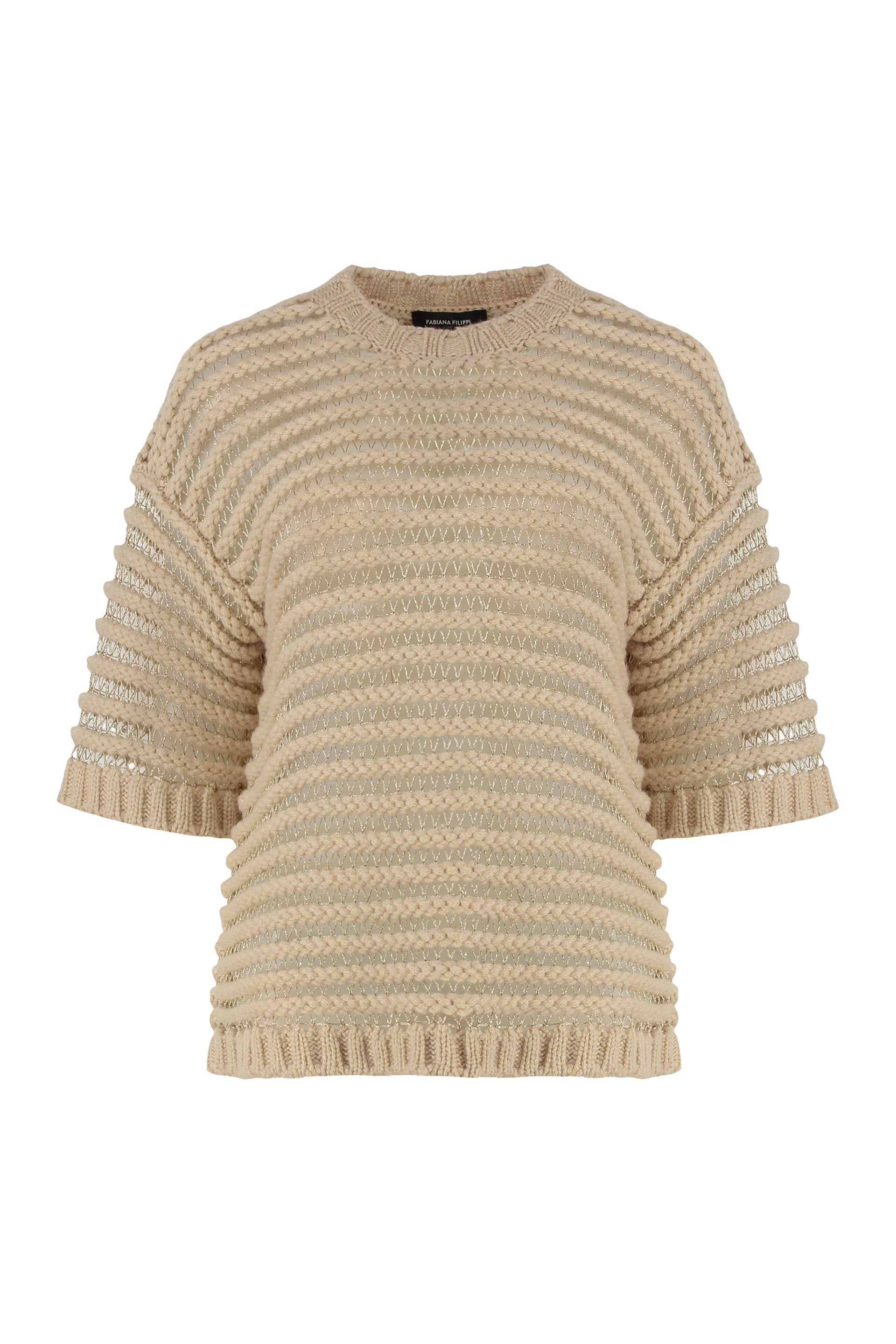 Crew-neck wool sweater