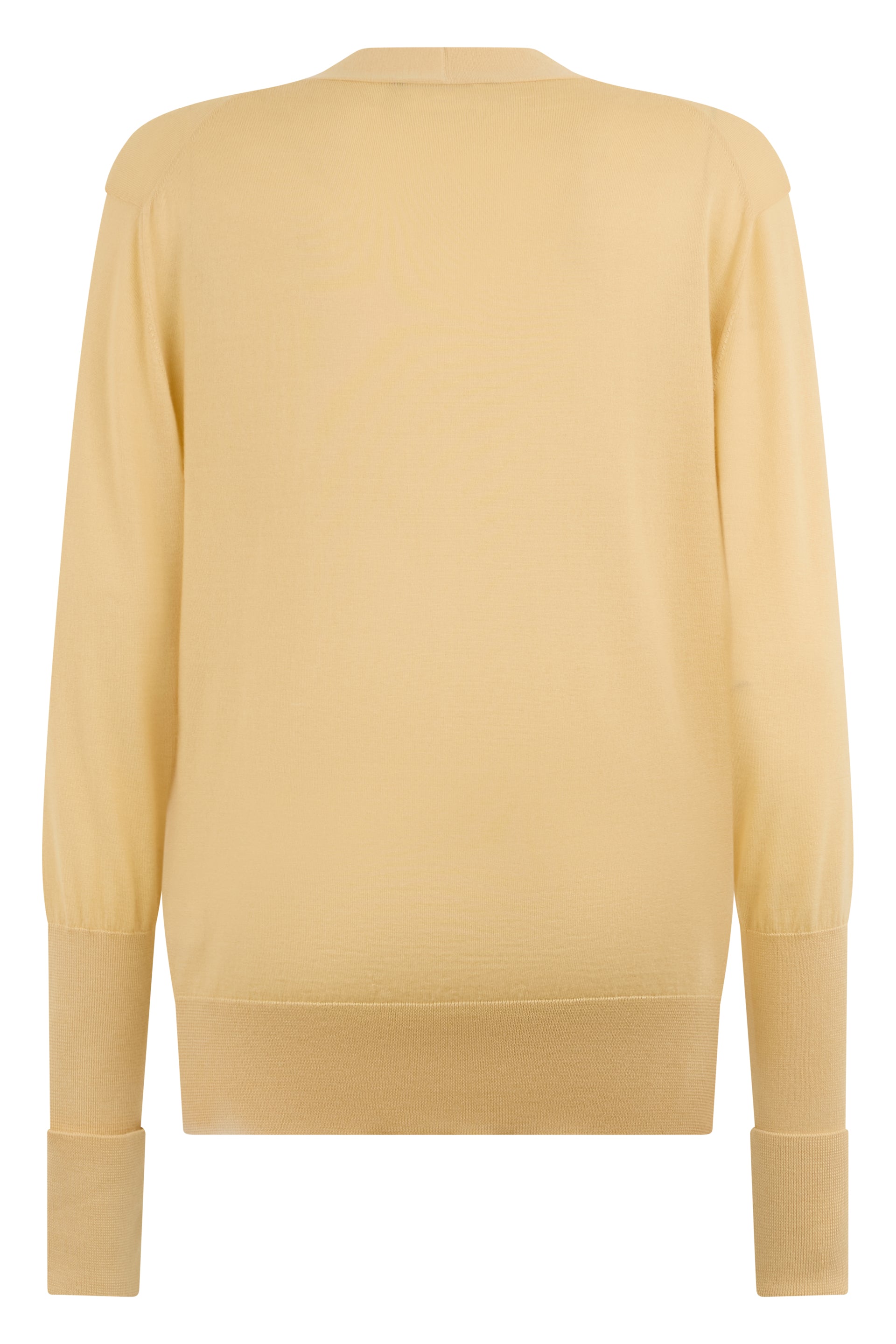 Light yellow cardigan, elegant and versatile