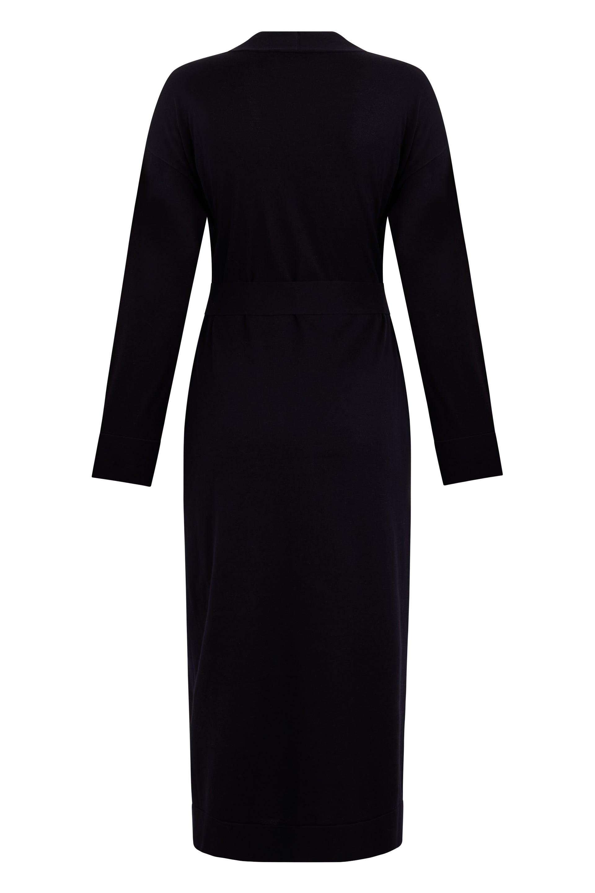 Elegant long black dress with sleeves