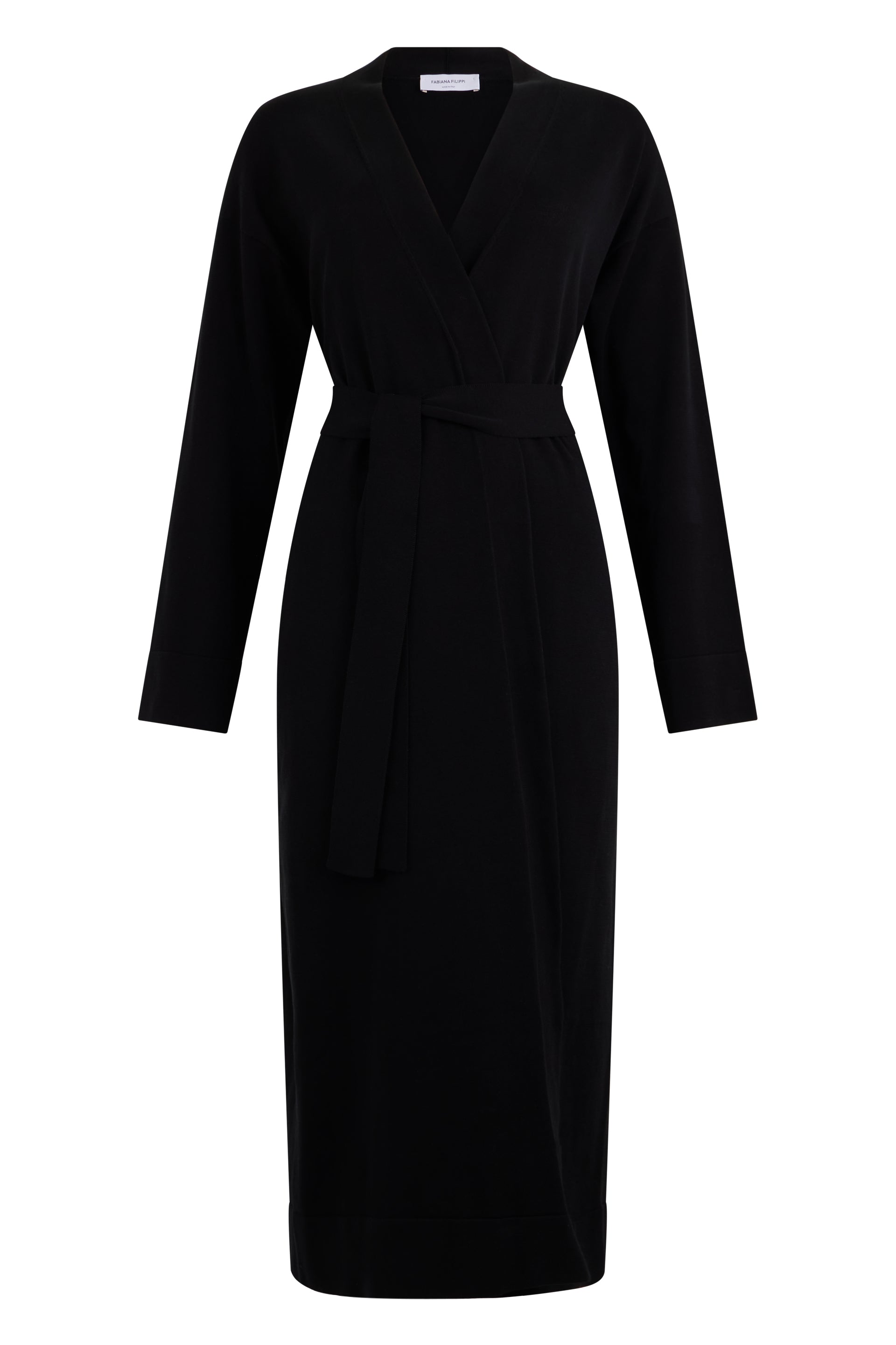 Elegant long black dress minimalist refined
