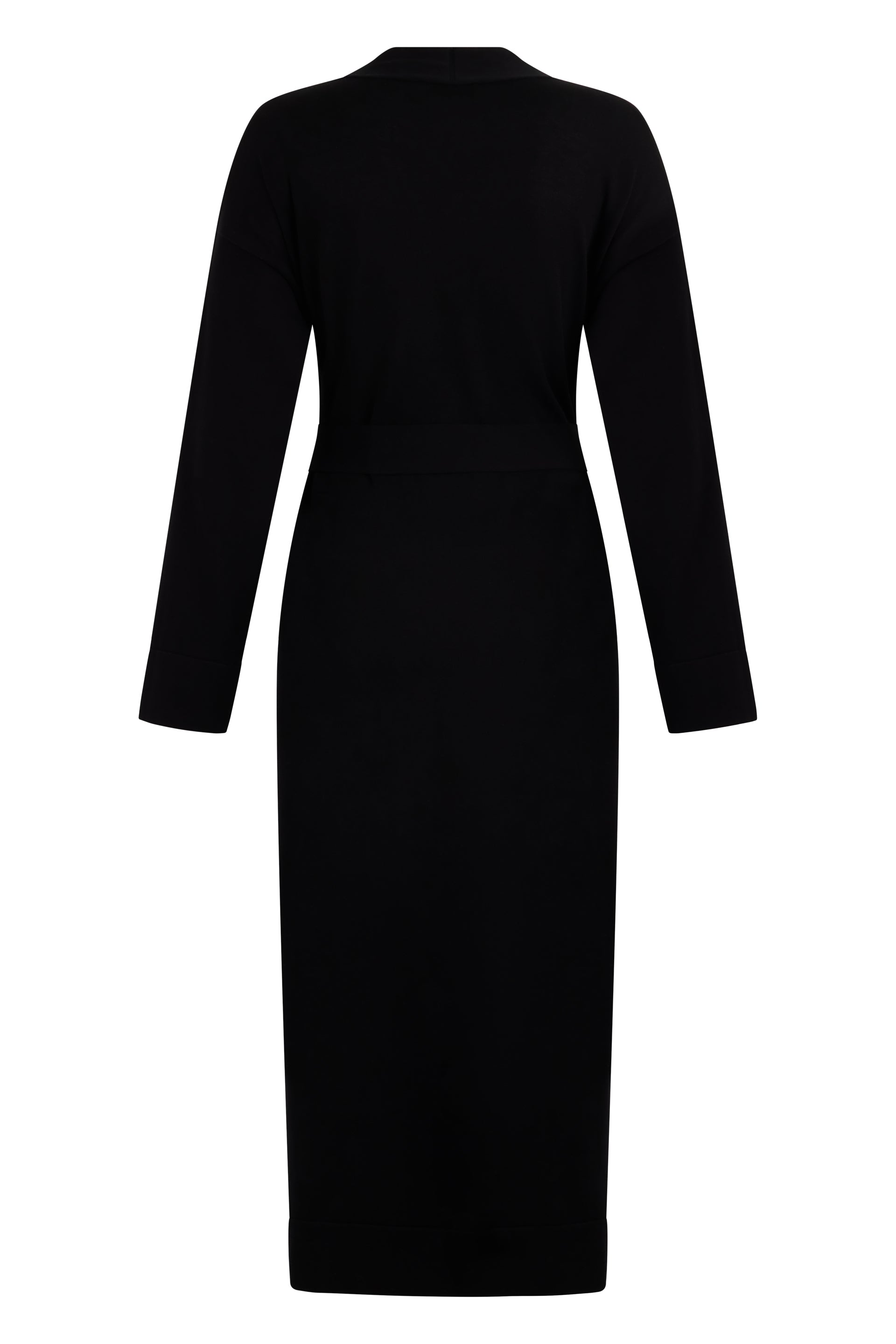 Elegant long black dress minimalist refined