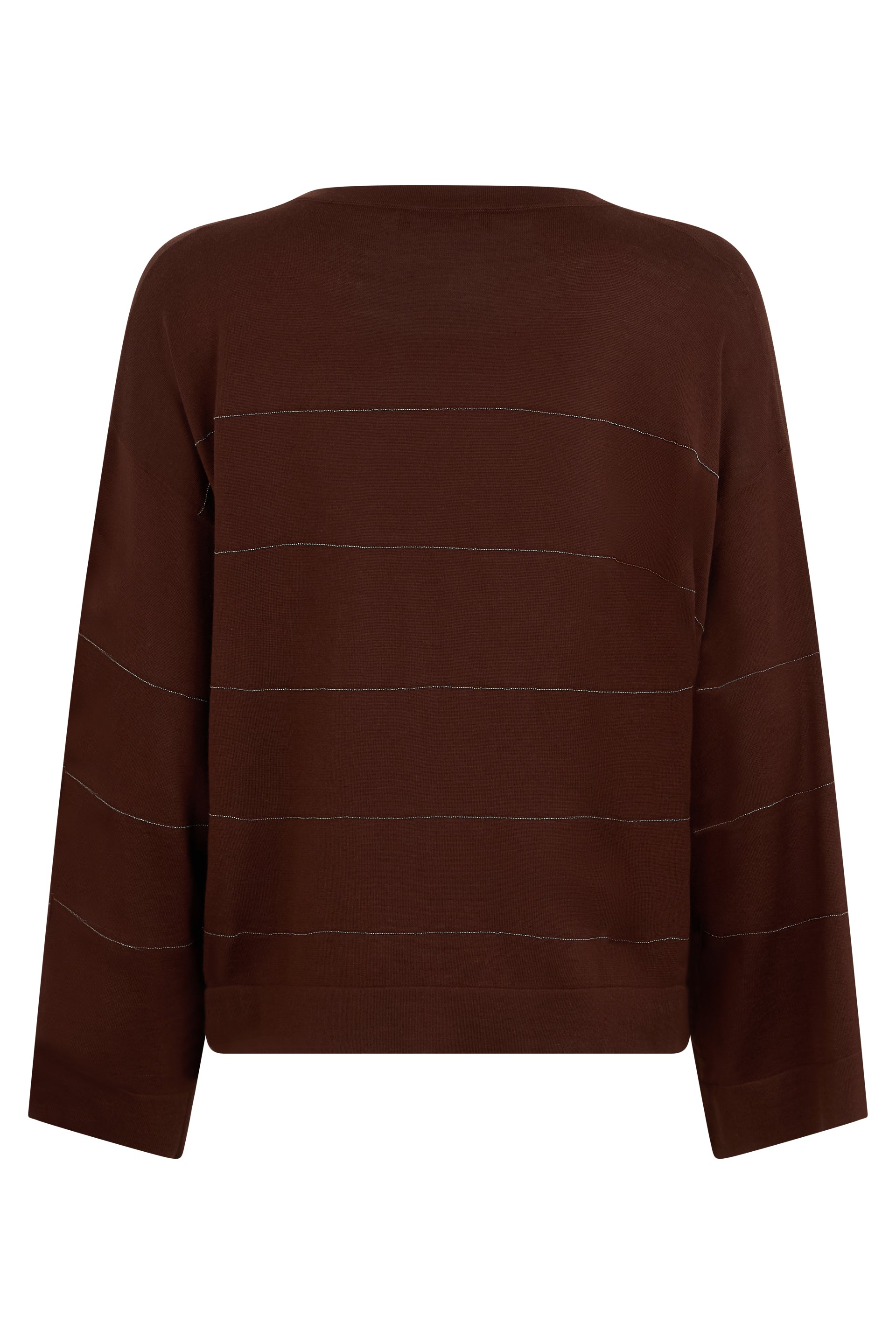 Long sleeve top in brown with a loose fit.
