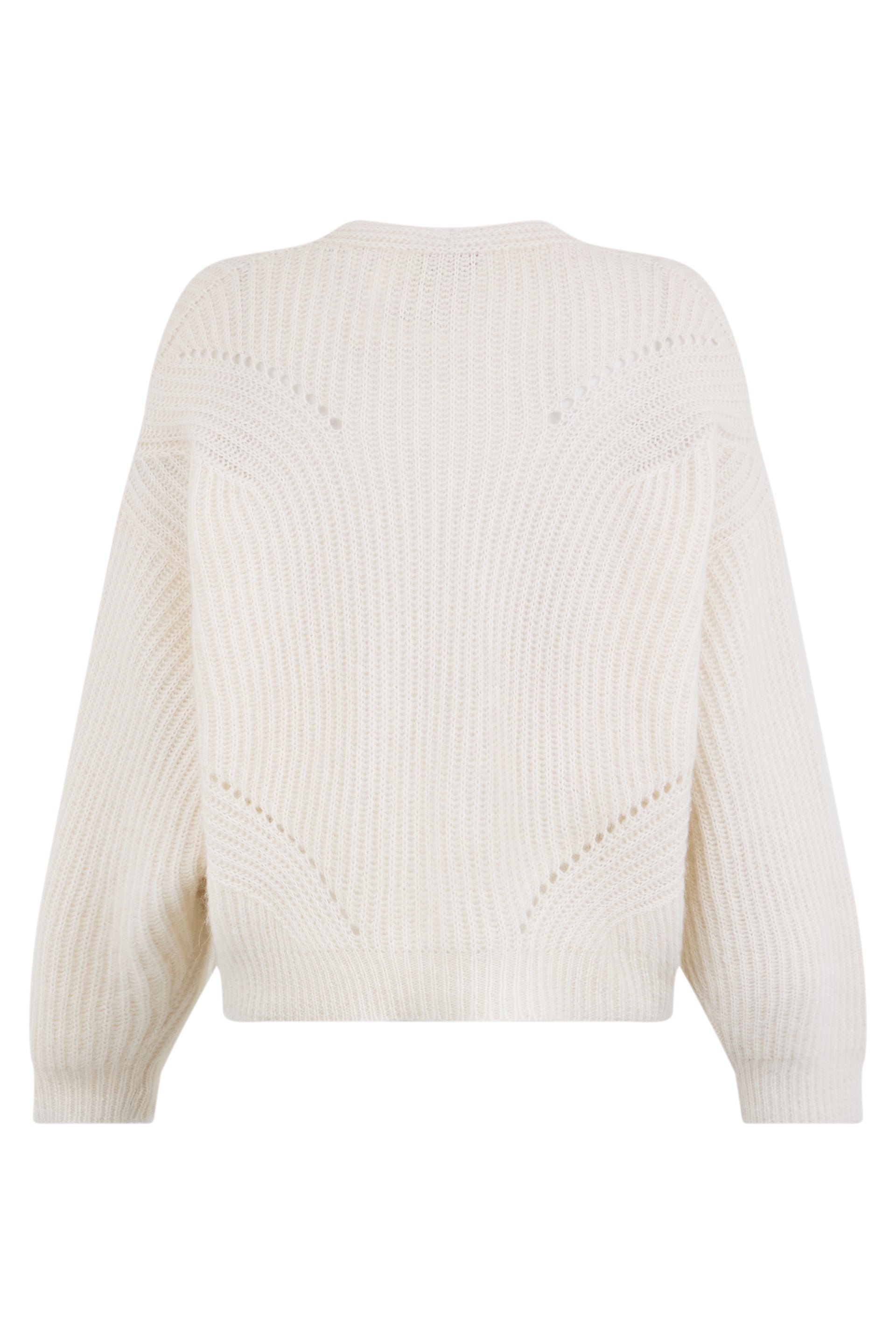 Oversized cream cardigan with V-neck